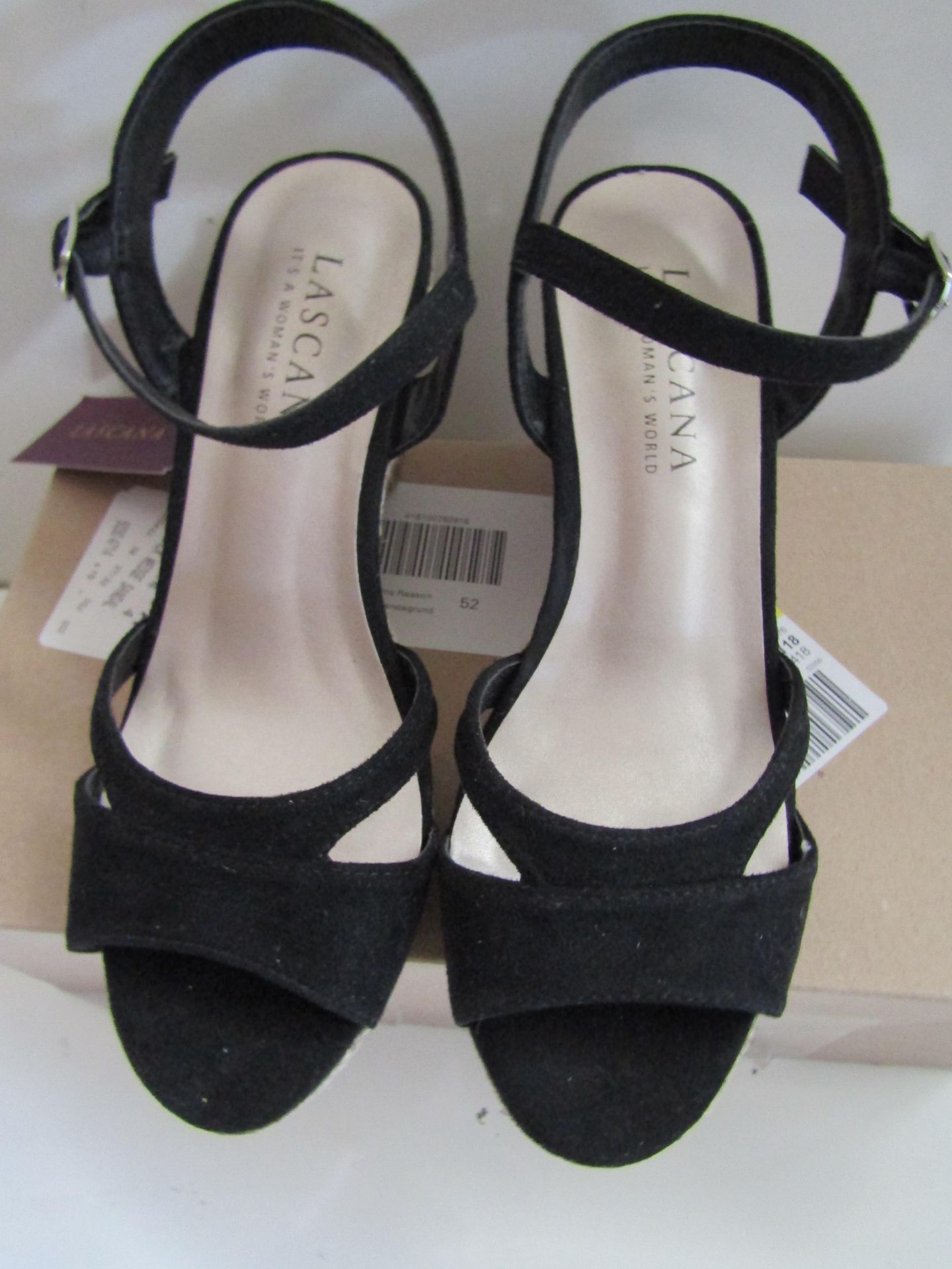 Lascana Wedged Sandal Black Size 37 New & Boxed - Image 3 of 3