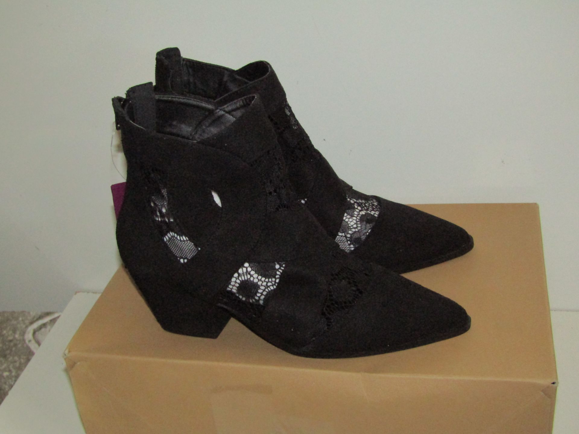 Lascana Ankle Boot Black Size 38 New & Boxed