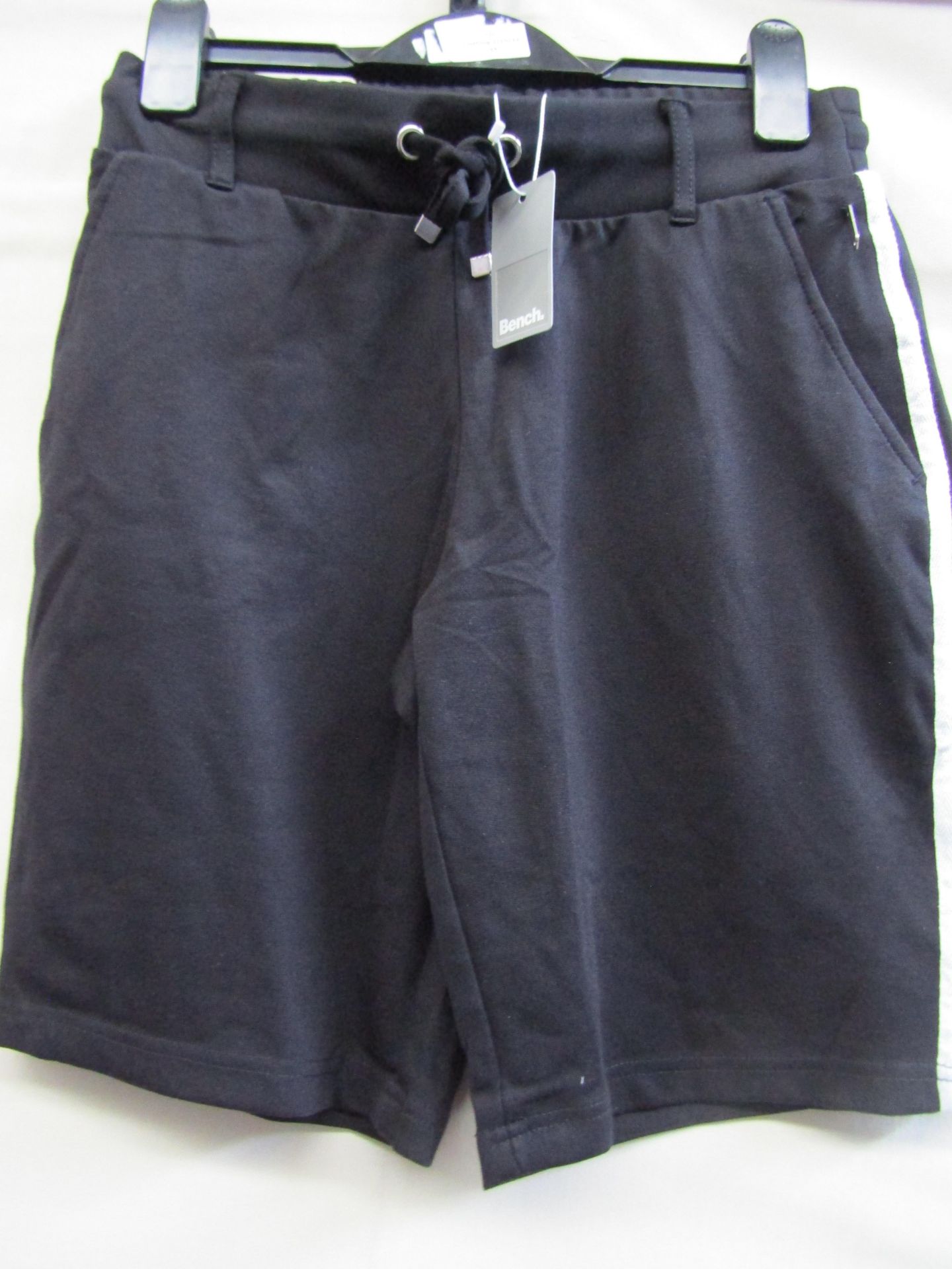 Bench Shorts Black With White Stripe Size 10 New With Tags