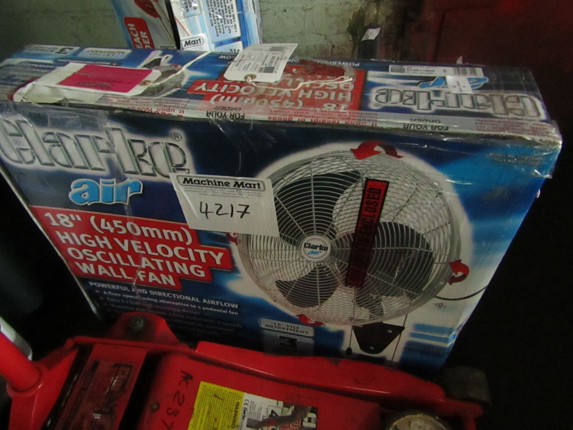 1x CL FAN- CHV18WF 230V 4217 This lot is a Machine Mart product which is raw and completely