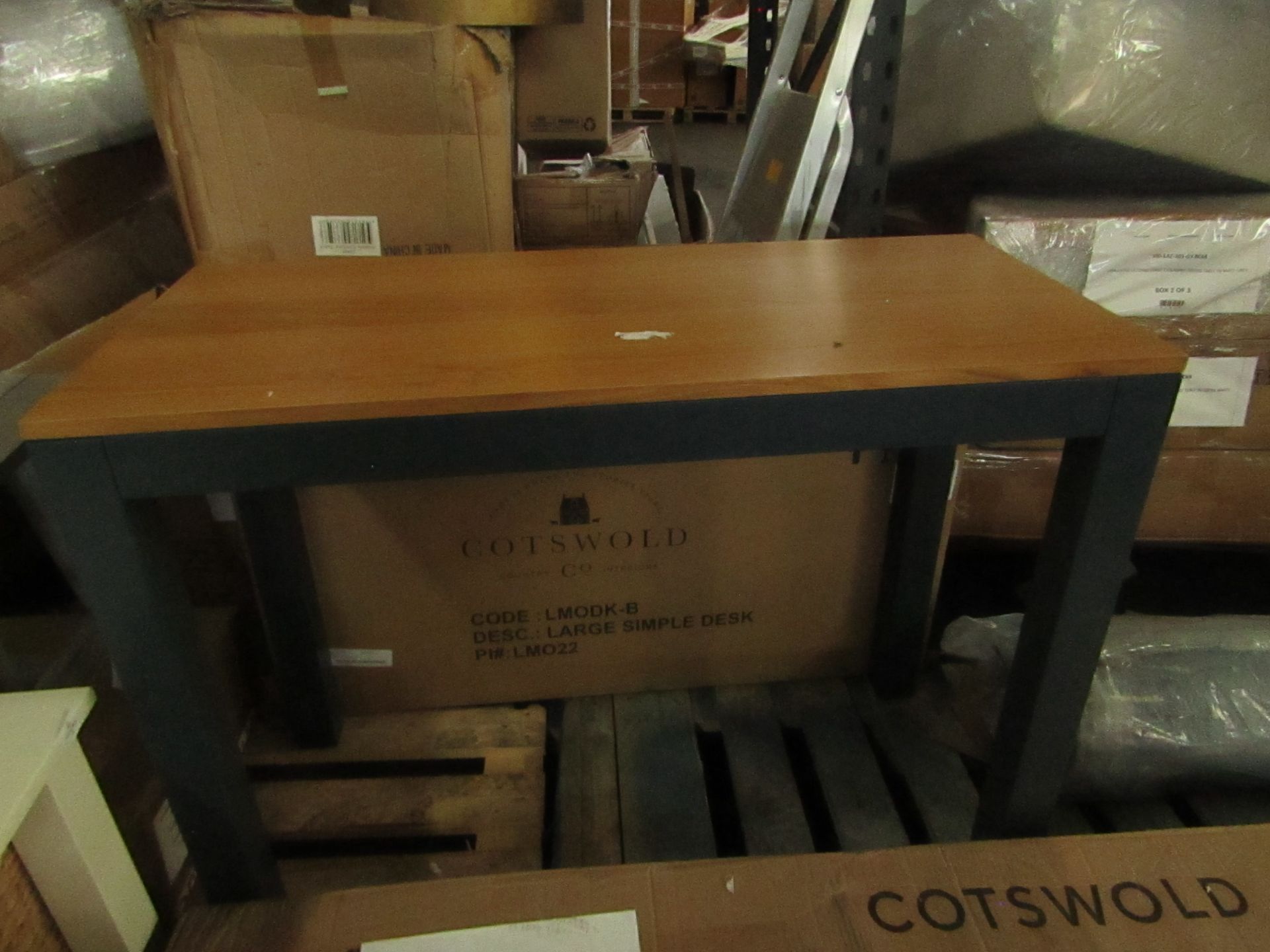 Cotswold Company Chalford Inky Blue Desk 2 RRP Â£145.00 - This item looks to be in good condition - Image 2 of 2