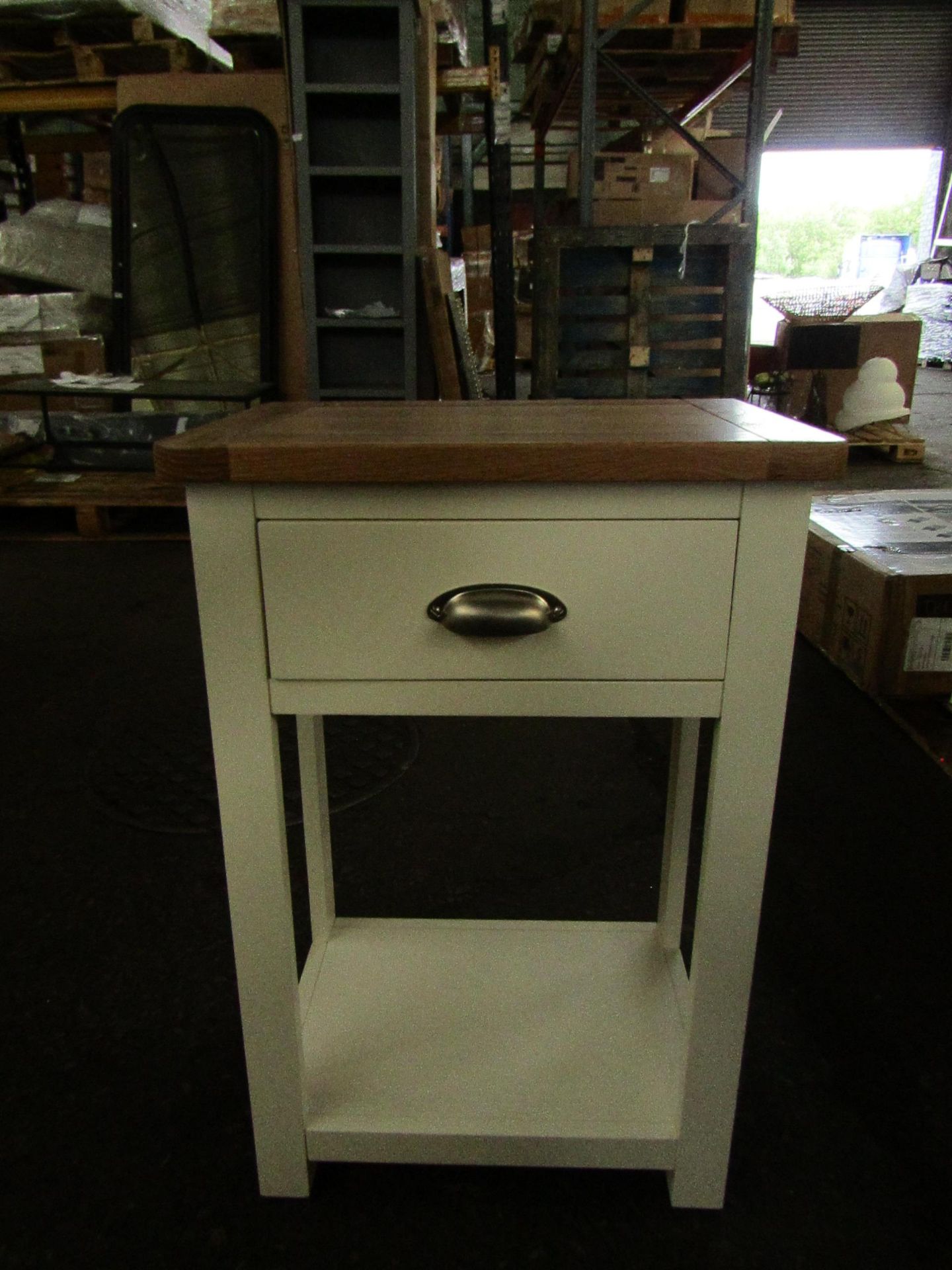 Cotswold Company Sussex Cotswold Cream 1 Drawer Bedside Table RRP Â£155.00 - This item looks to be - Image 2 of 2