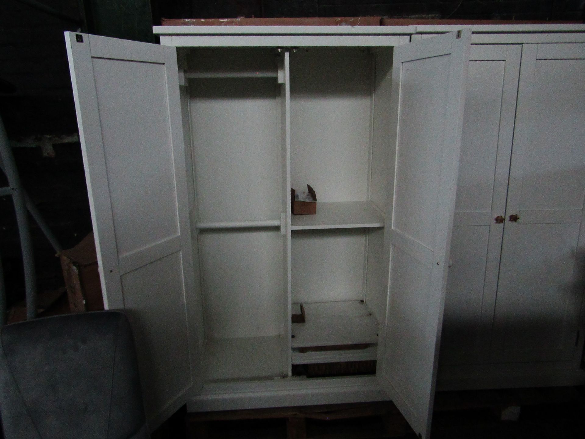 Cotswold Company Littleton Warm White Painted Double Wardrobe RRP Â£495.00 - This item looks to be - Image 2 of 2