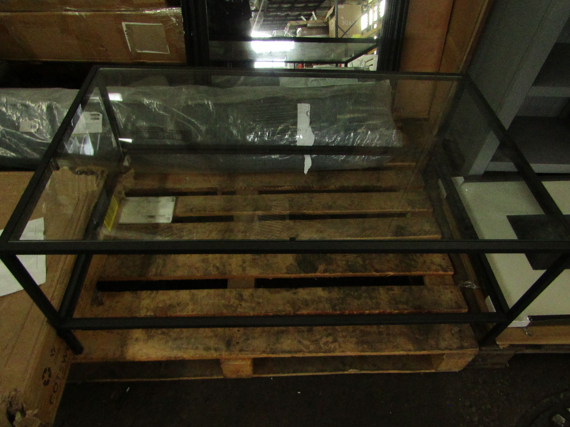 Cotswold Company Foxcote Metal and Glass Coffee Table RRP Â£325.00 - The items in this lot are - Image 2 of 2