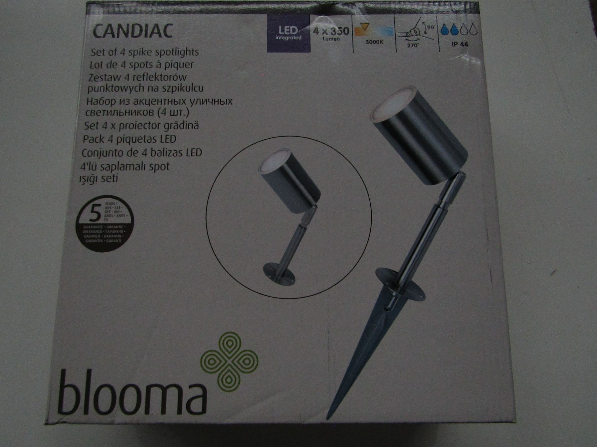 Blooma - Candiac Set of 4 LED Spike Lights - Unchecked & Boxed.