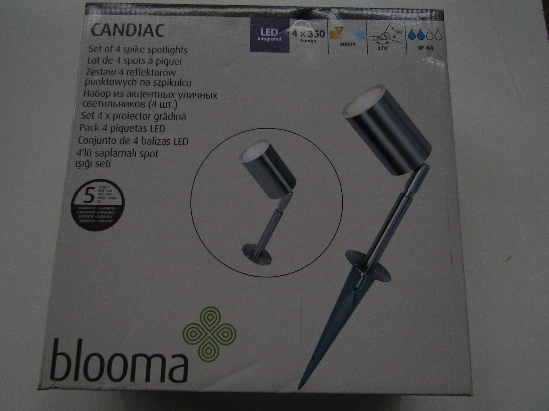 Blooma - Candiac Set of 4 LED Spike Lights - Unchecked & Boxed.