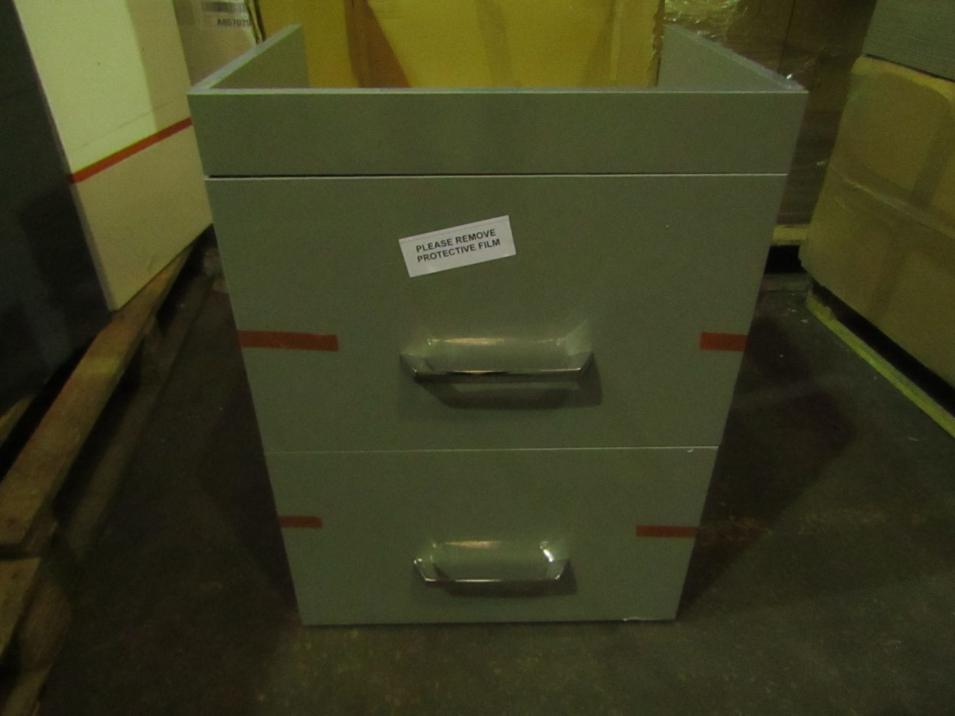 Roca - Maxi Wall-Hung Base Unit 2-Door Gloss Grey - 670x400x500mm - Good Condition & Boxed.