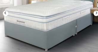 | 1X | SLEEPRIGHT COMFORTGEL 1800 4FT 4 DRAWER BED BASE IN TEAL | ITEM HAS SCUFF & DIRTY MARKS