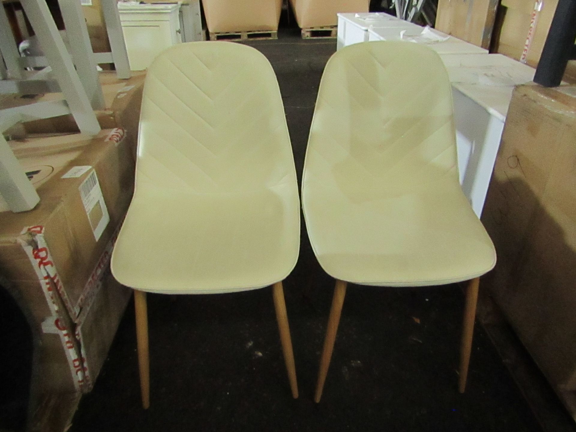 Cotswold Company Modern Upholstered Dining Chair - Cream RRP ¬£65.00 - This item looks to be in good