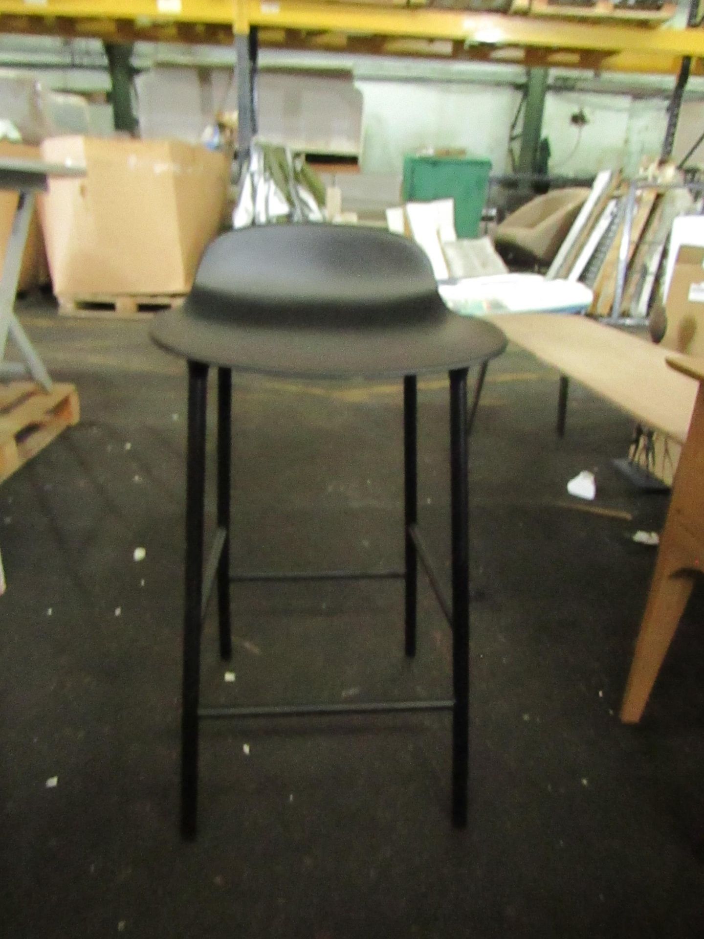 Heals Form Barstool 65 cm Steel Legs Black Shell 602776 RRP ¬£250.00 - This item looks to be in good