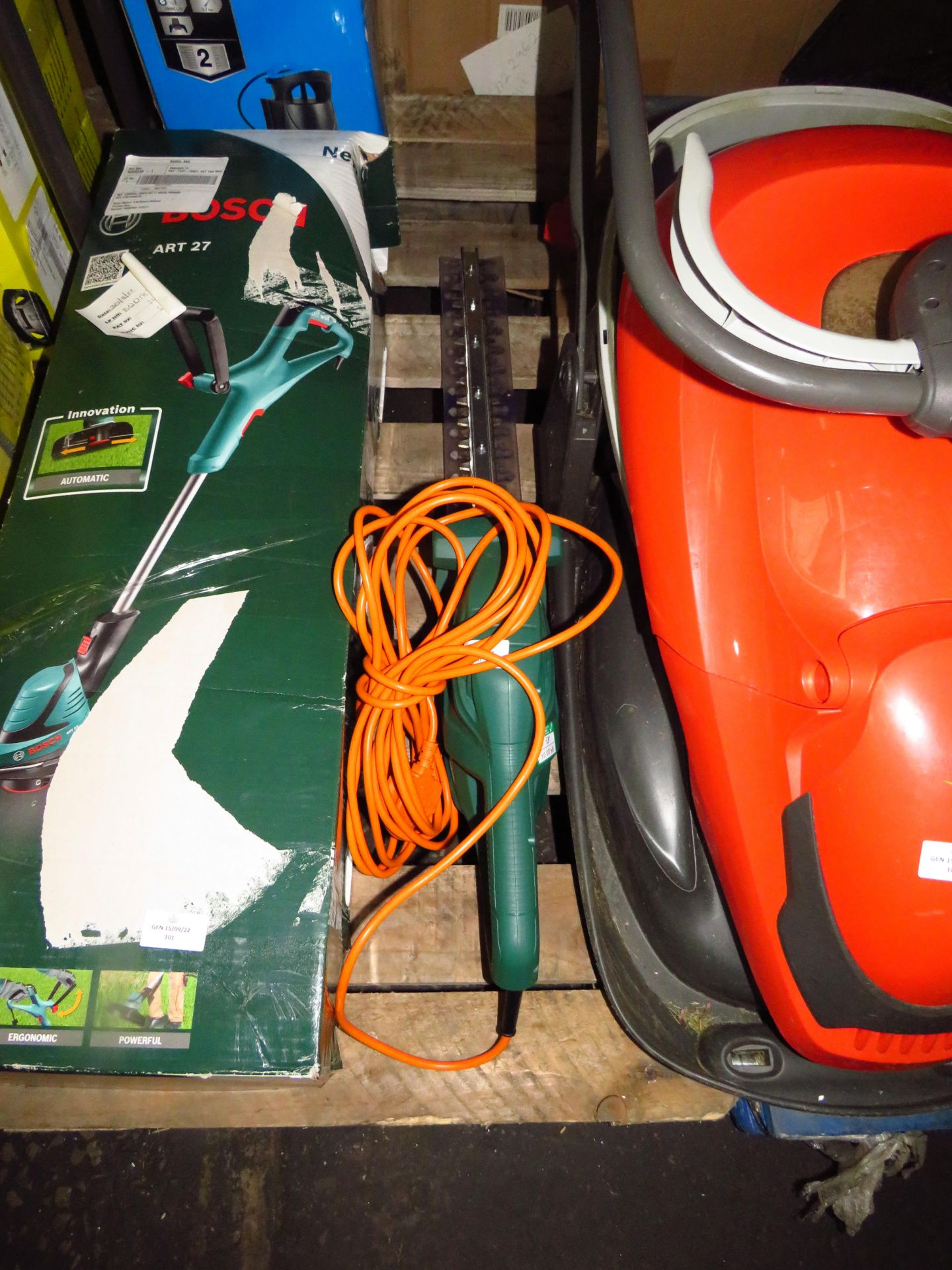 Used corded hedge trimmer, unchecked.