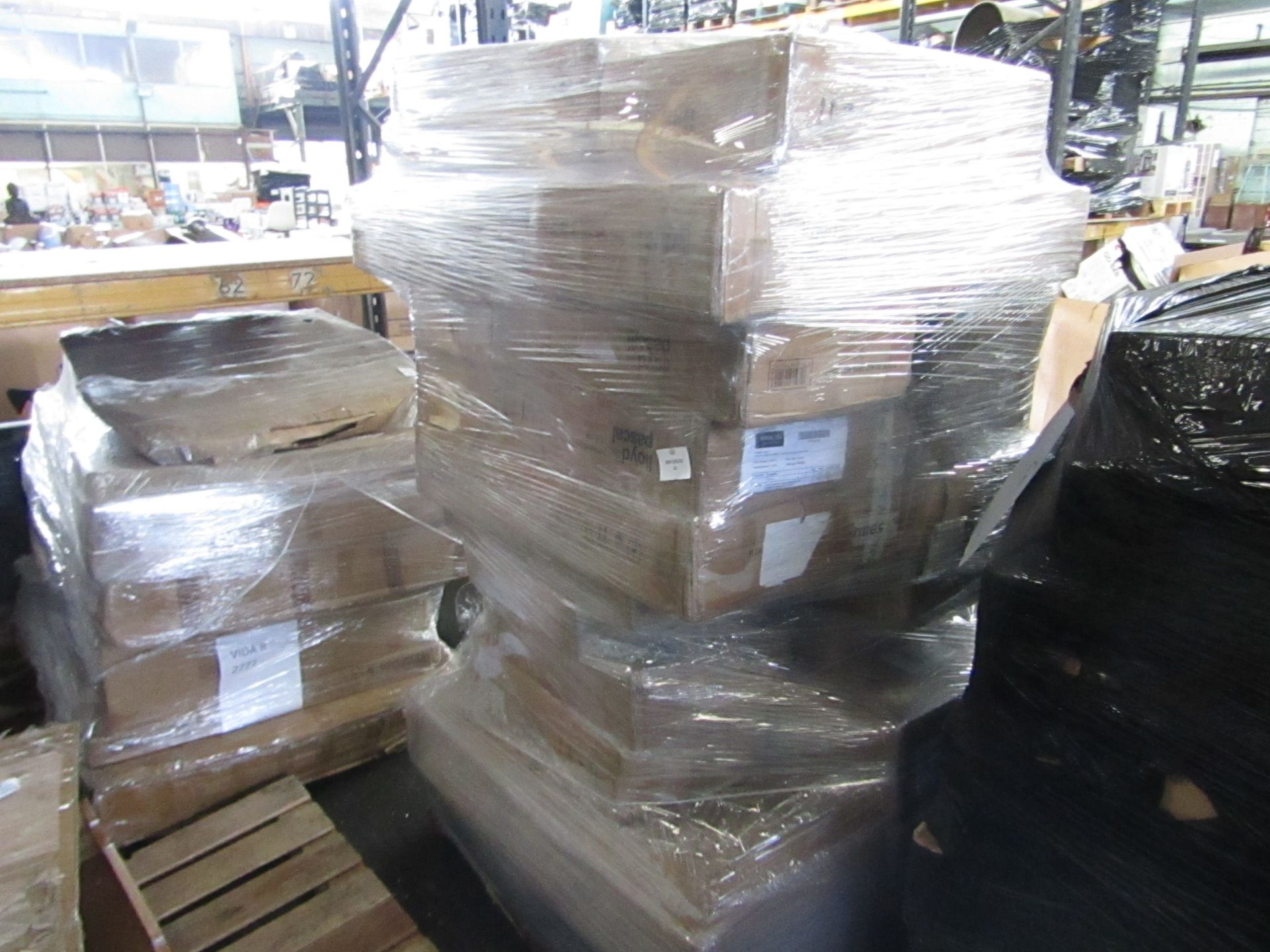 1 Pallet of Mixed Raw Customer returns/undelivered furniture items from Lloyd Pascal. Items may