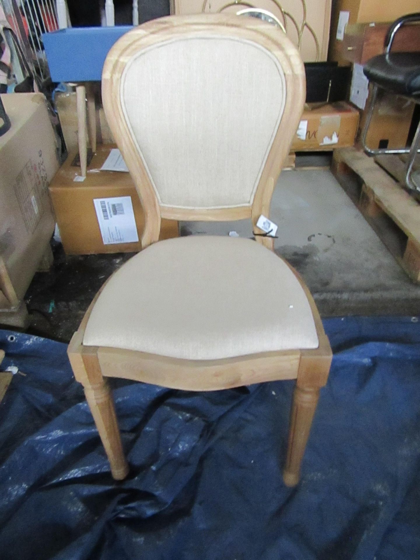 Cox & Cox Cleo Oak Dining Chair RRP Â£425.00 (PLT B000702) - This item looks to be in good condition