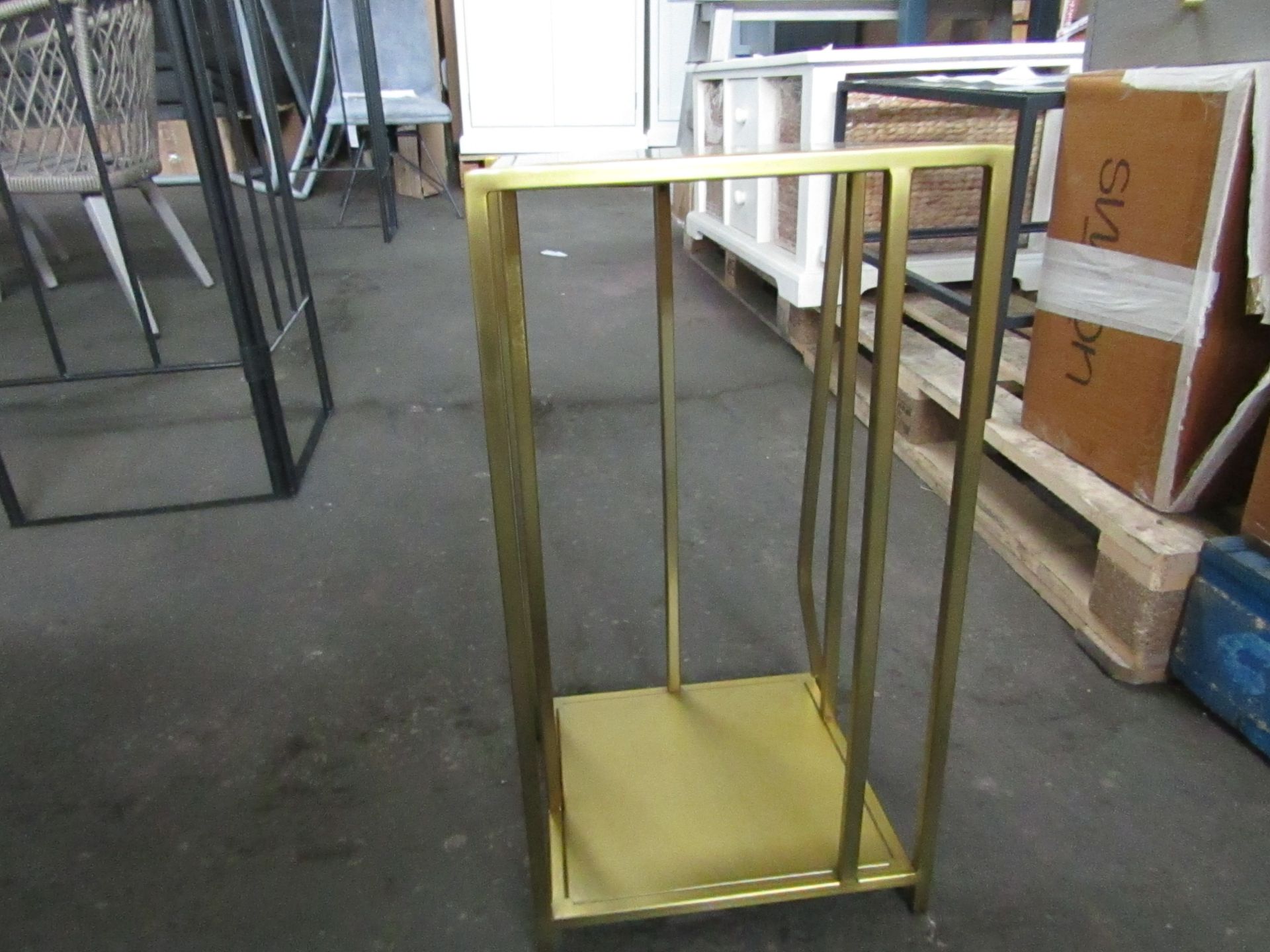 Swoon Aero Side Table Art Deco Style Brass RRP Â£95.00 (PLT SWO-AP-A-3026) - This item looks to be