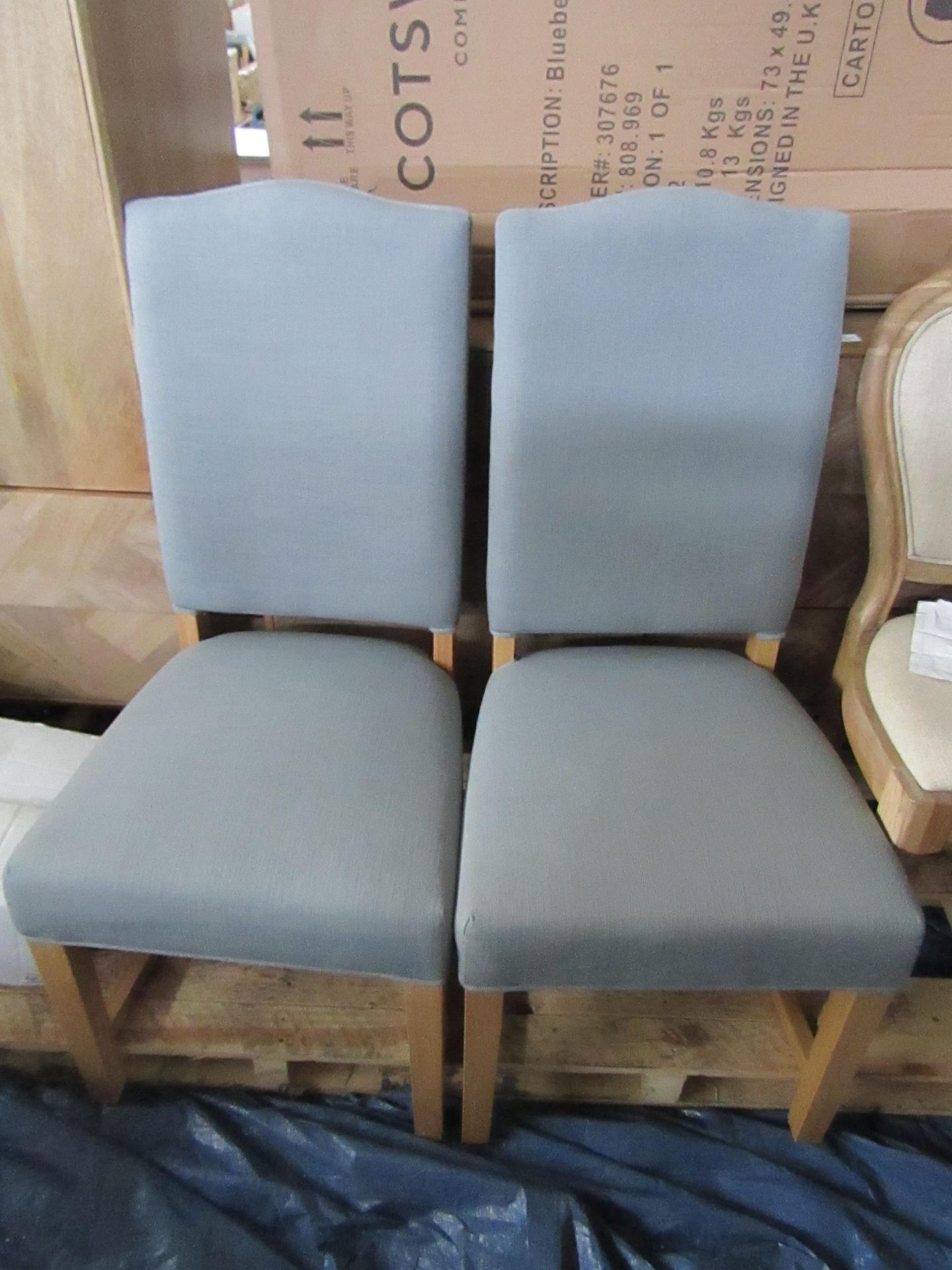 Cotswold Company Bluebell Upholstered Dining Chair - Grey RRP Â£320.00 - This item looks to be in