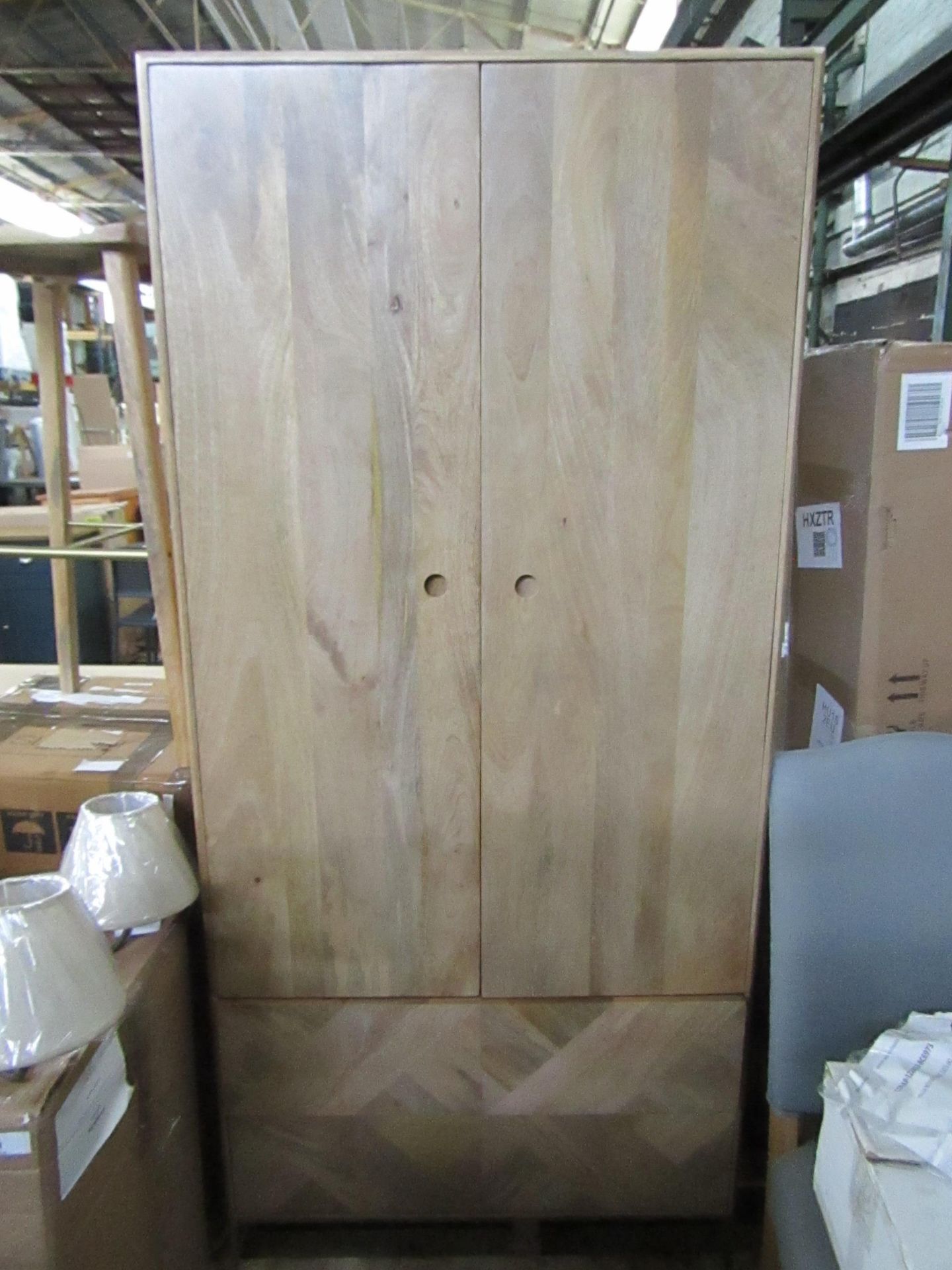 Swoon Norrebro Wardrobe in natural oak RRP Â£899.00 (PLT SWO-AP-A-2860) - This item looks to be in