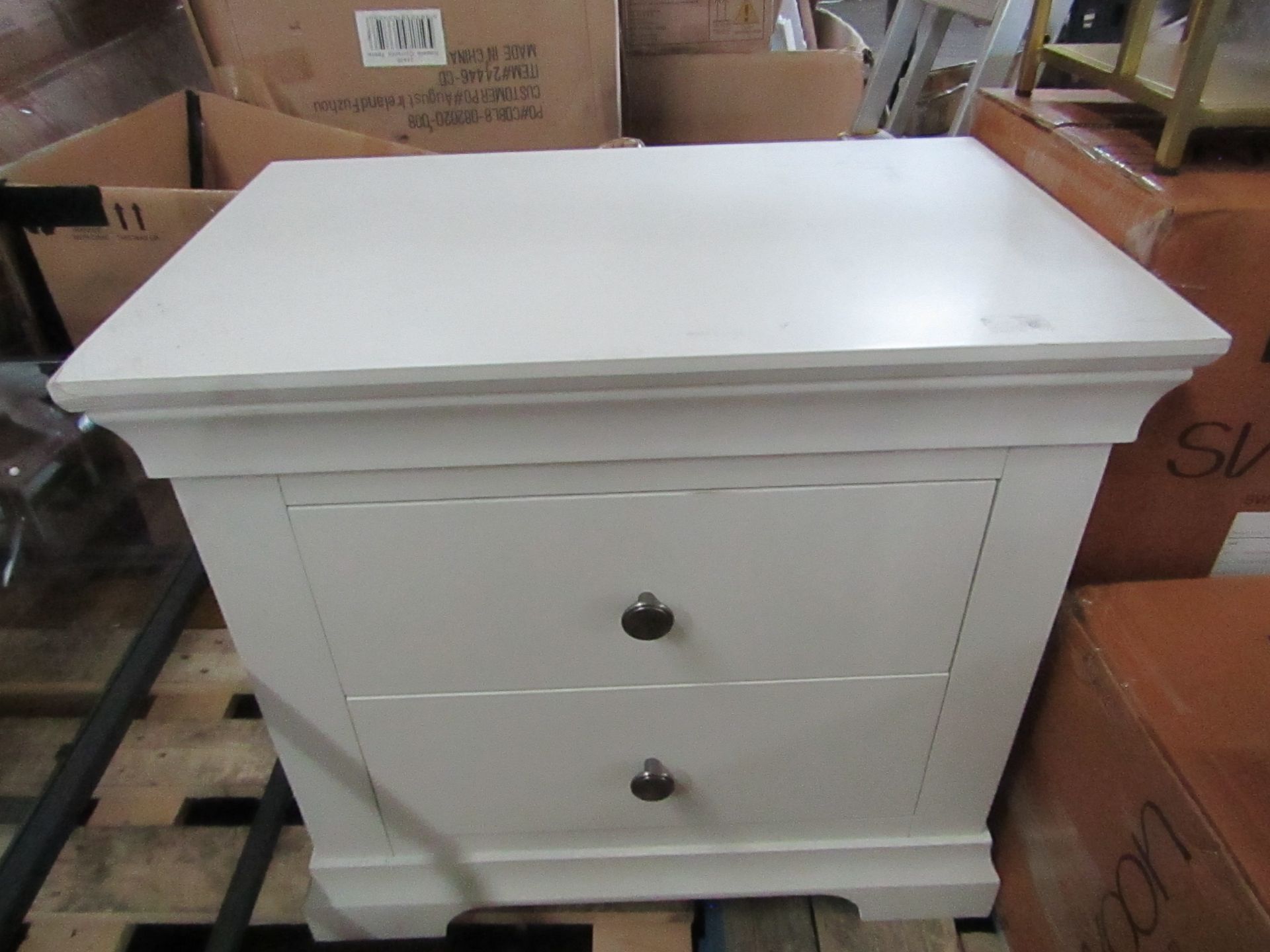 Cotswold Company Chantilly Warm White Jumbo Bedside Table RRP Â£245.00 - This item looks to be in