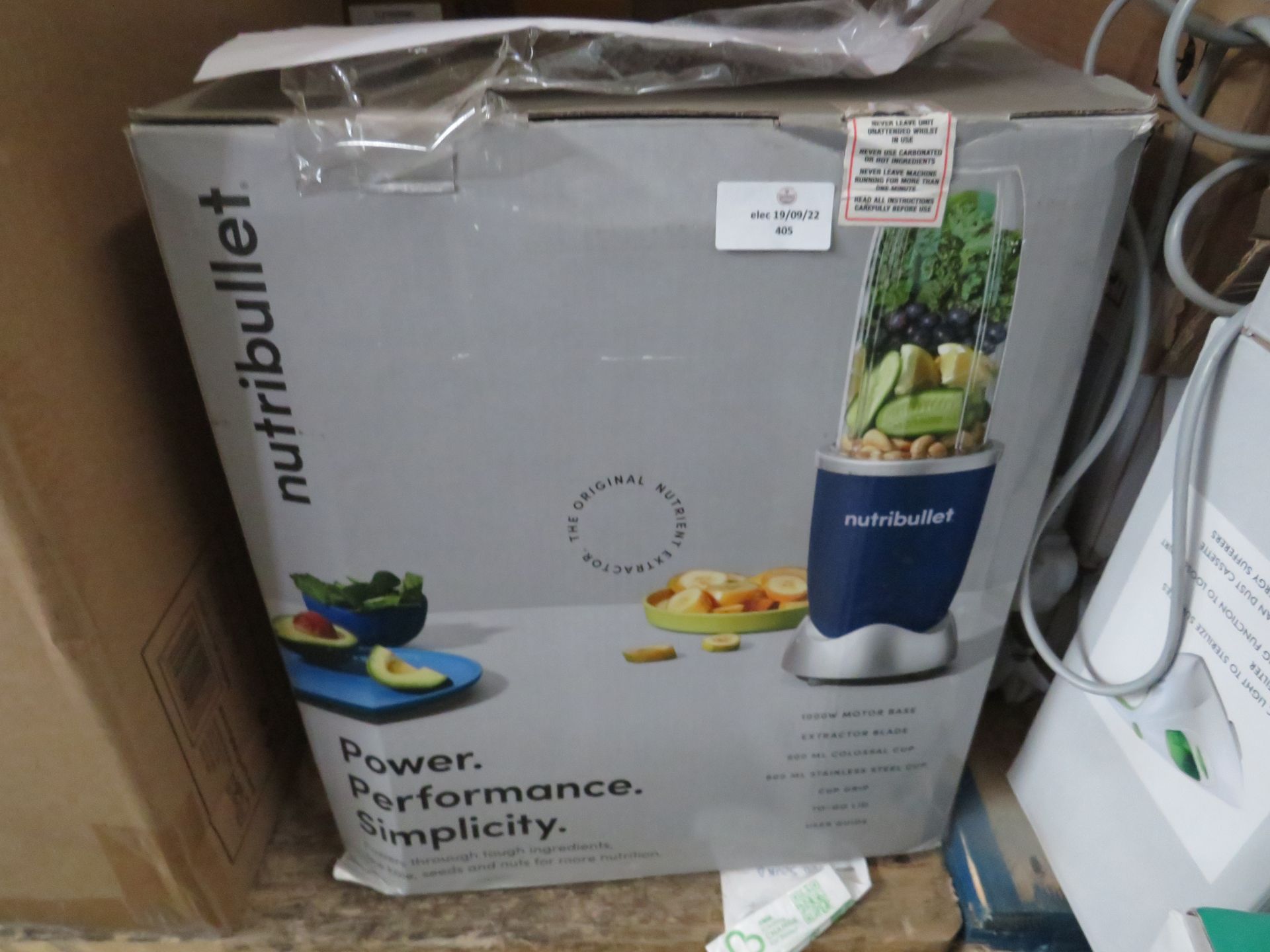 1 x NutriBullet 1000 Series 1409 RRP ô?99.99 SKU HST-APG-5060541519770-B TOTAL RRP ô?99.99 This