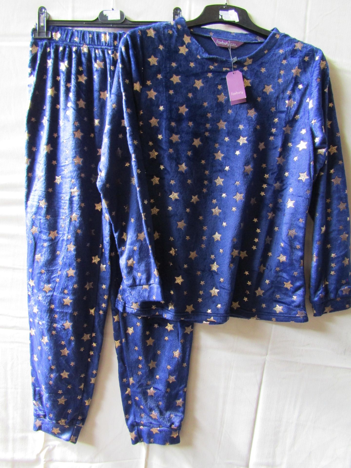 Ladies Foil Printed Star Twosie Navy Size 12-14 New & Packaged