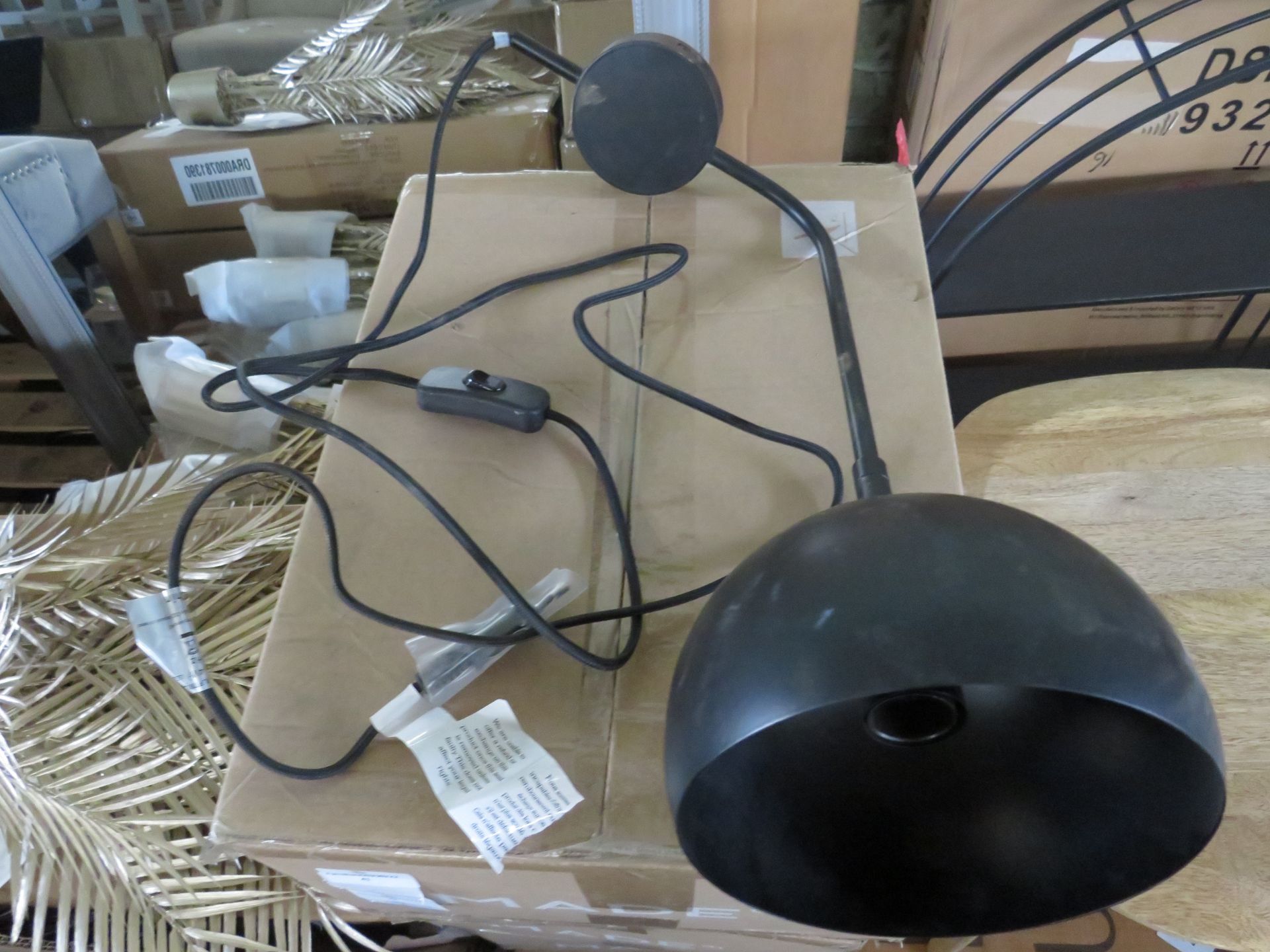 Made.com Troupe Wall Light, Black - Unchecked & Boxed & Appears to be a a euro Plug.