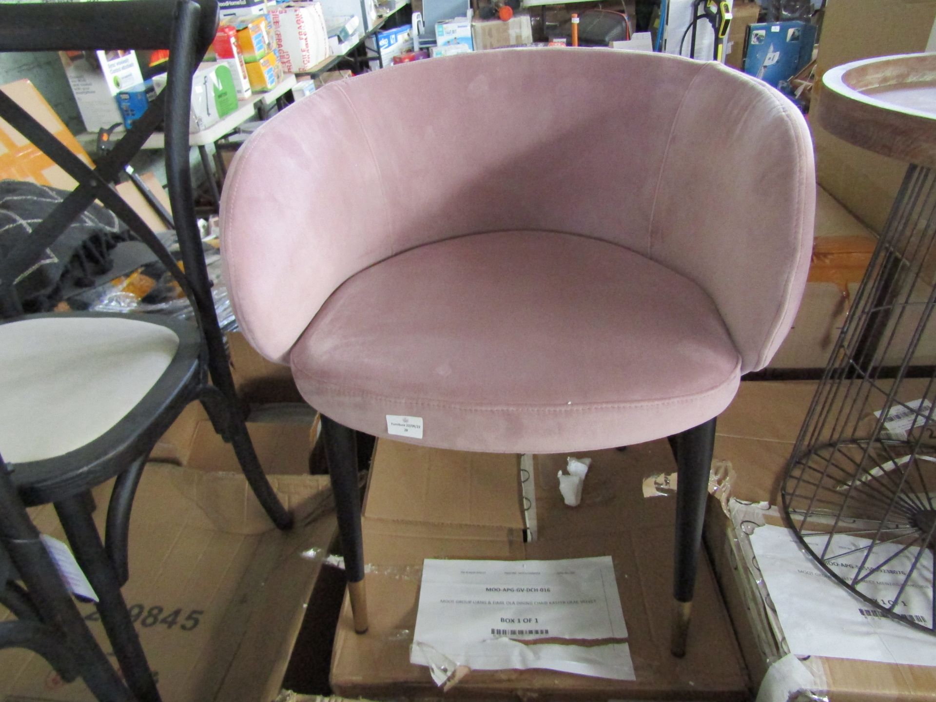 Moot Group Liang & Eimil Ola Dining Chair Kaster Lilac Velvet RRP Â£249.00 - This item looks to be