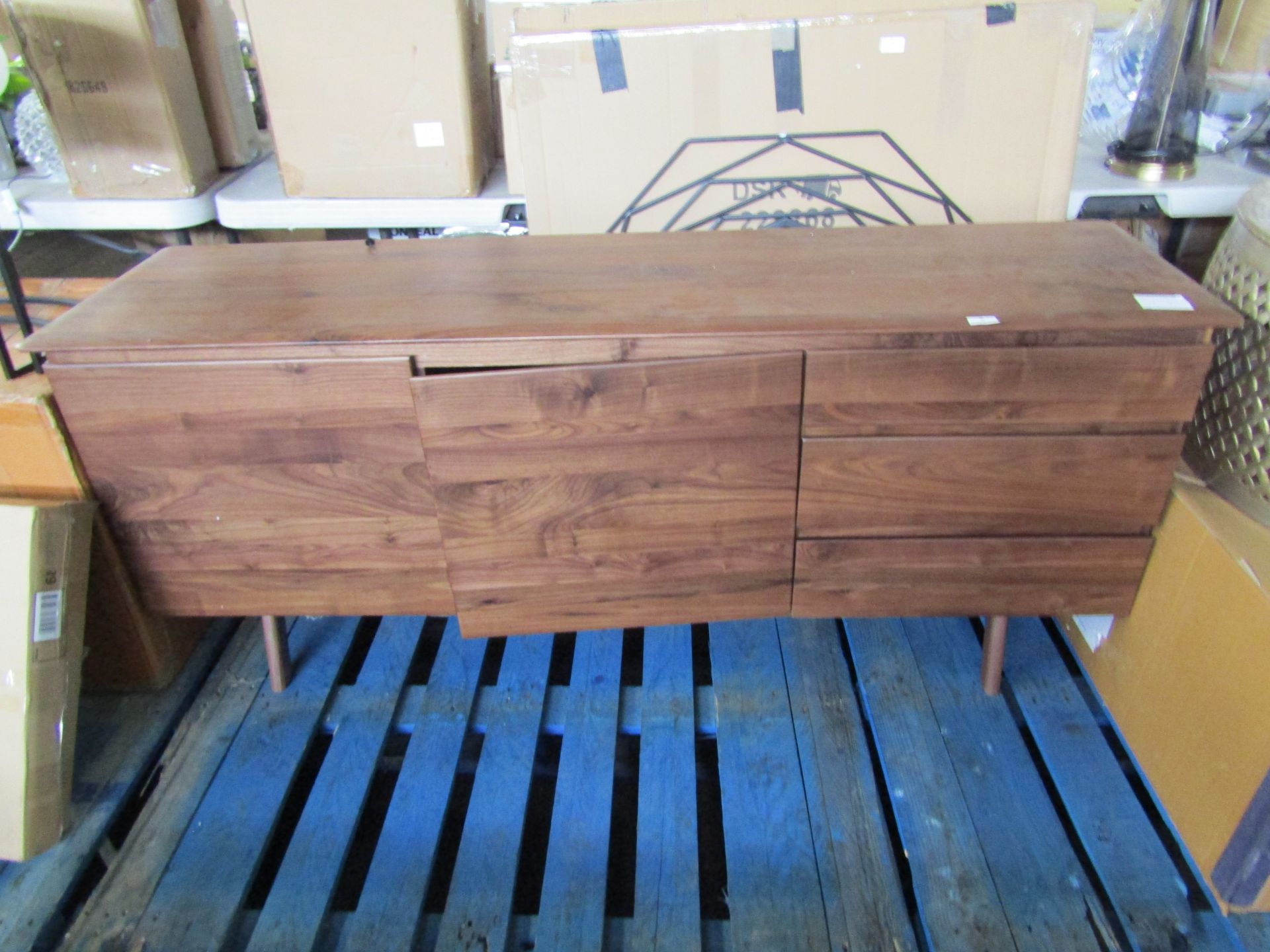 Moot Group Gallery Direct 2 Door 3 Drawer Sideboard, Walnut - Decent Condition Viewing Advised.