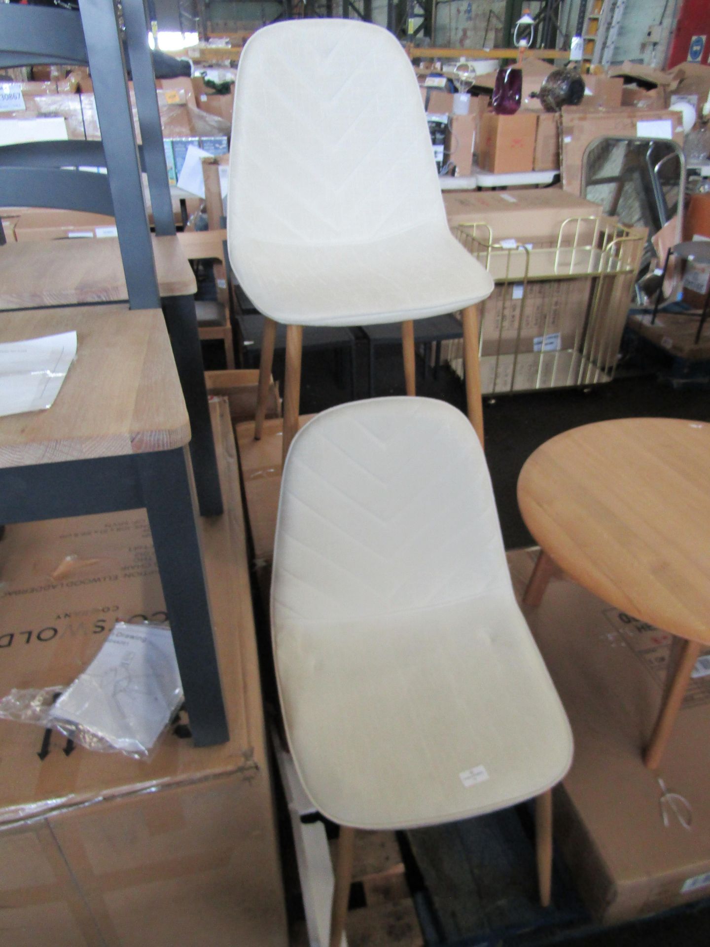 Cotswold Company Modern Upholstered Dining Chair - Cream RRP Â£65.00 - This item looks to be in good