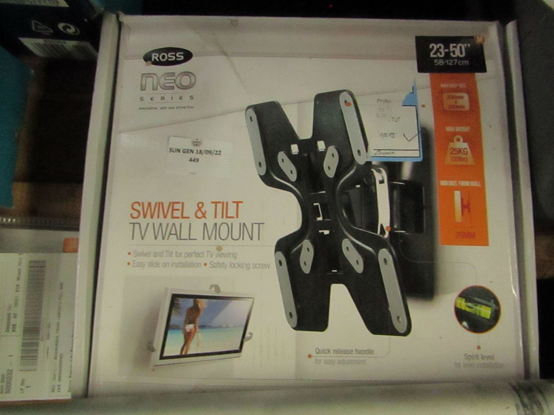 Ross - Neo Series Swivel & Tilt TV Mount ( 23"-50" ) - Unchecked & Boxed.