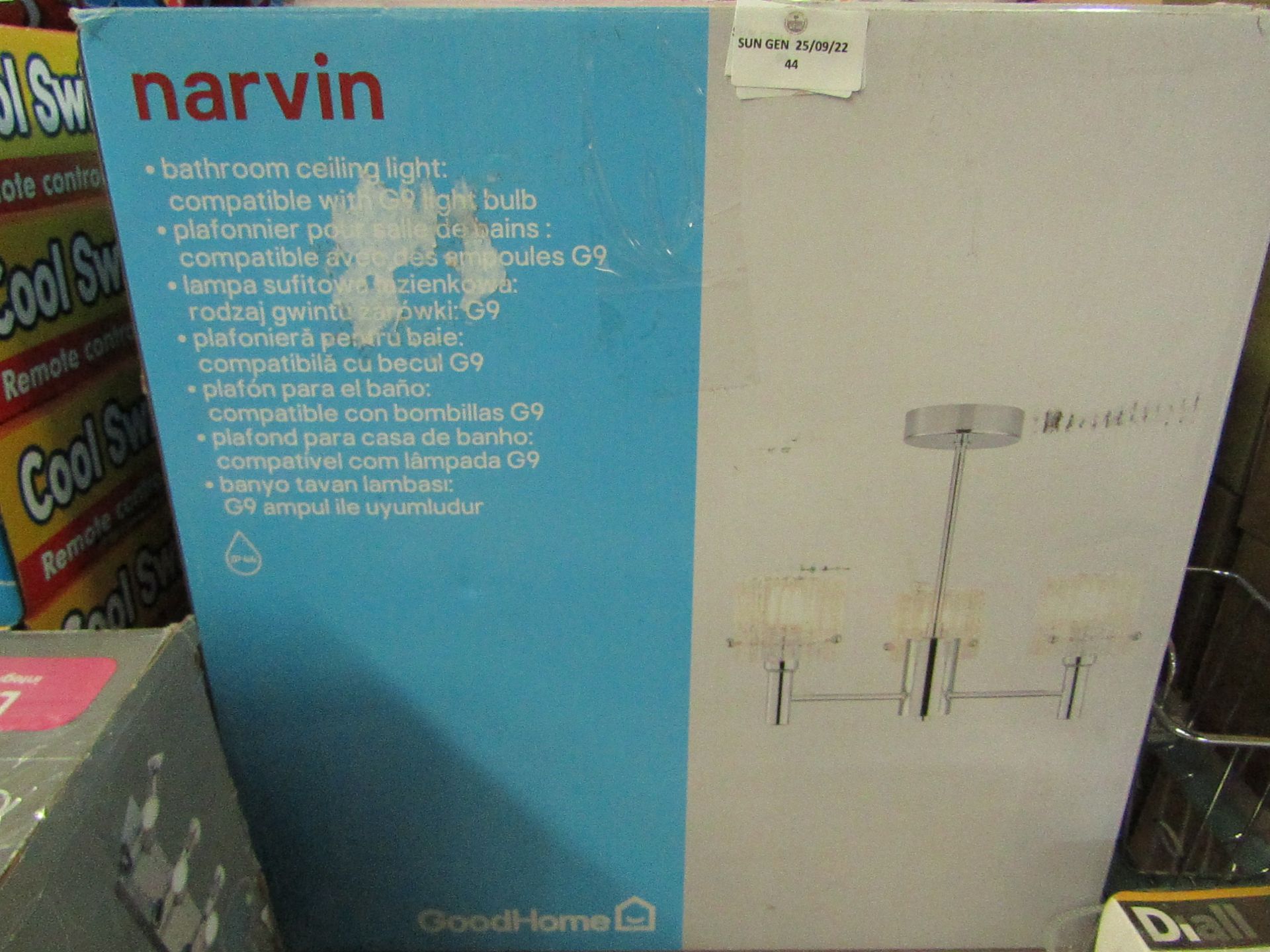 GoodHome - Narwin Bathroom Ceiling Light - Unchecked & Boxed.