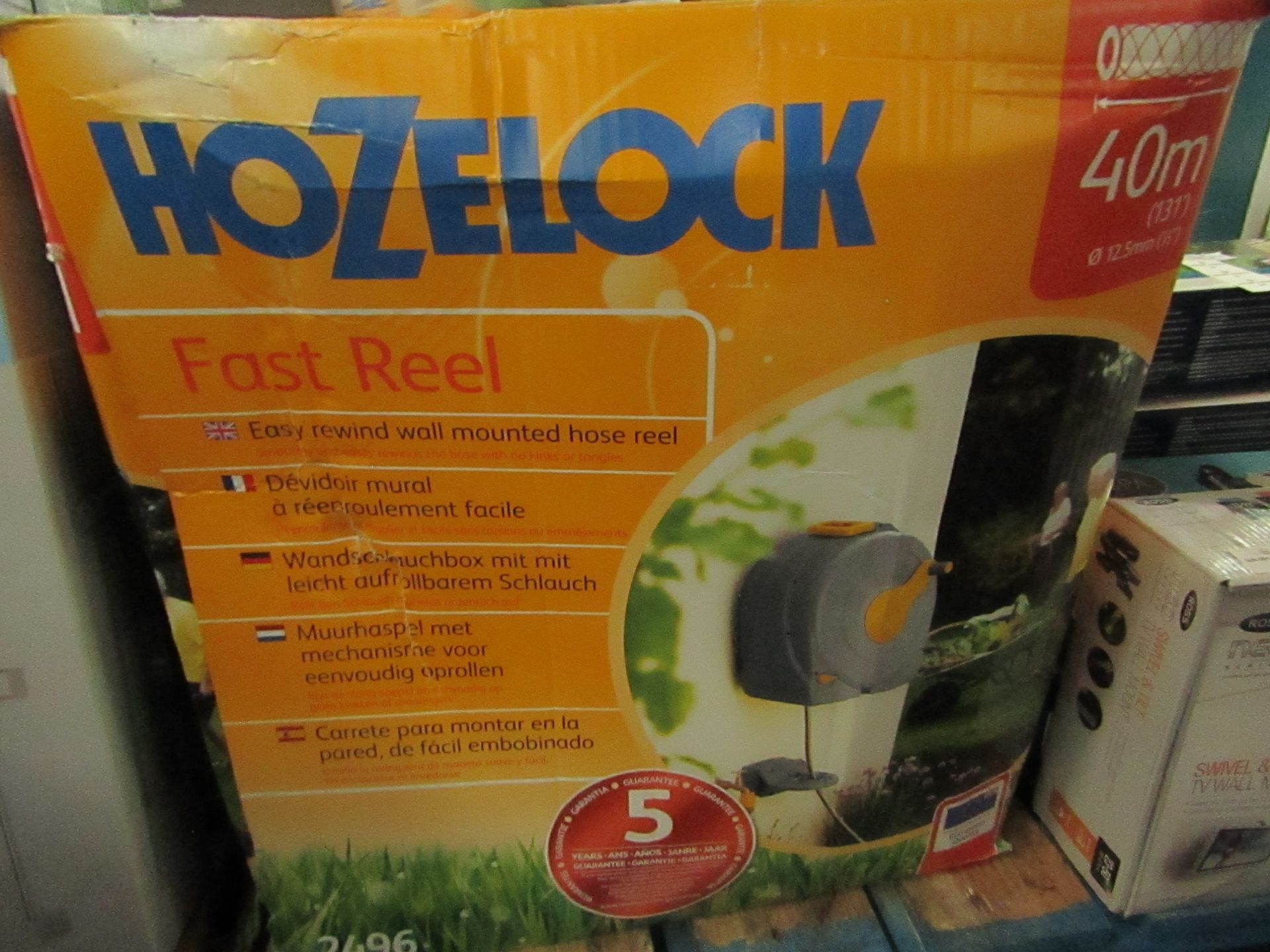 Hozelock - 40m Hose Pipe With Fast Reel - Used Condition, Unchecked & No Box.