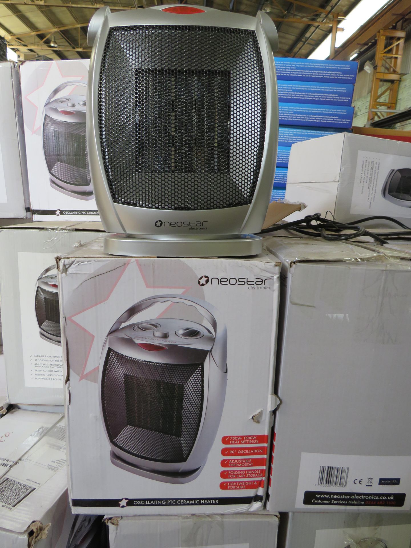 1 x Scotts of Stow Neostar Oscillating PTC Heater RRP “?49.95 SKU SCO-DIR-3120629 TOTAL RRP “?49.