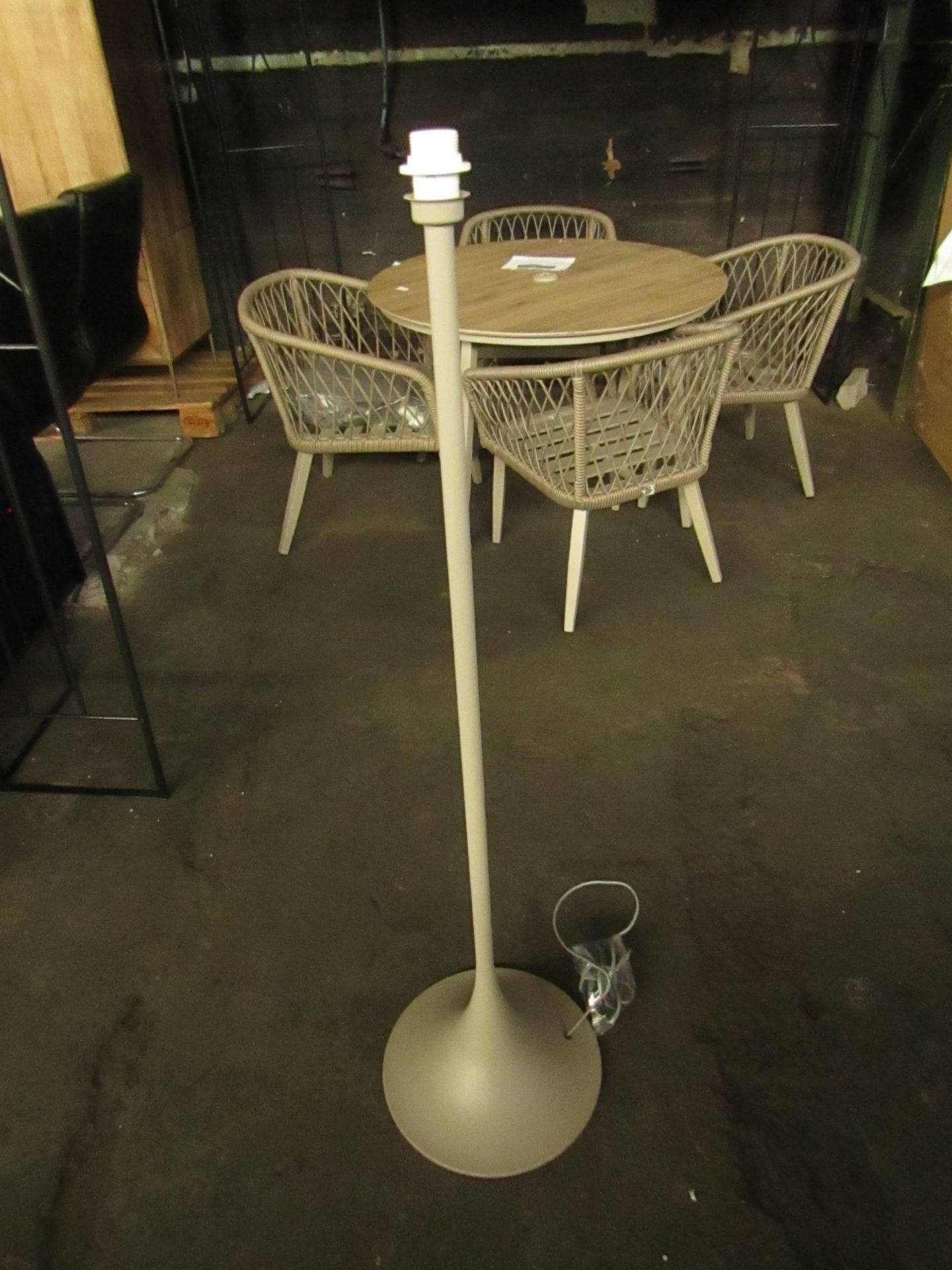 Cox & Cox Grey Metal Floor Lamp - Good Condition & Boxed - RRP £195