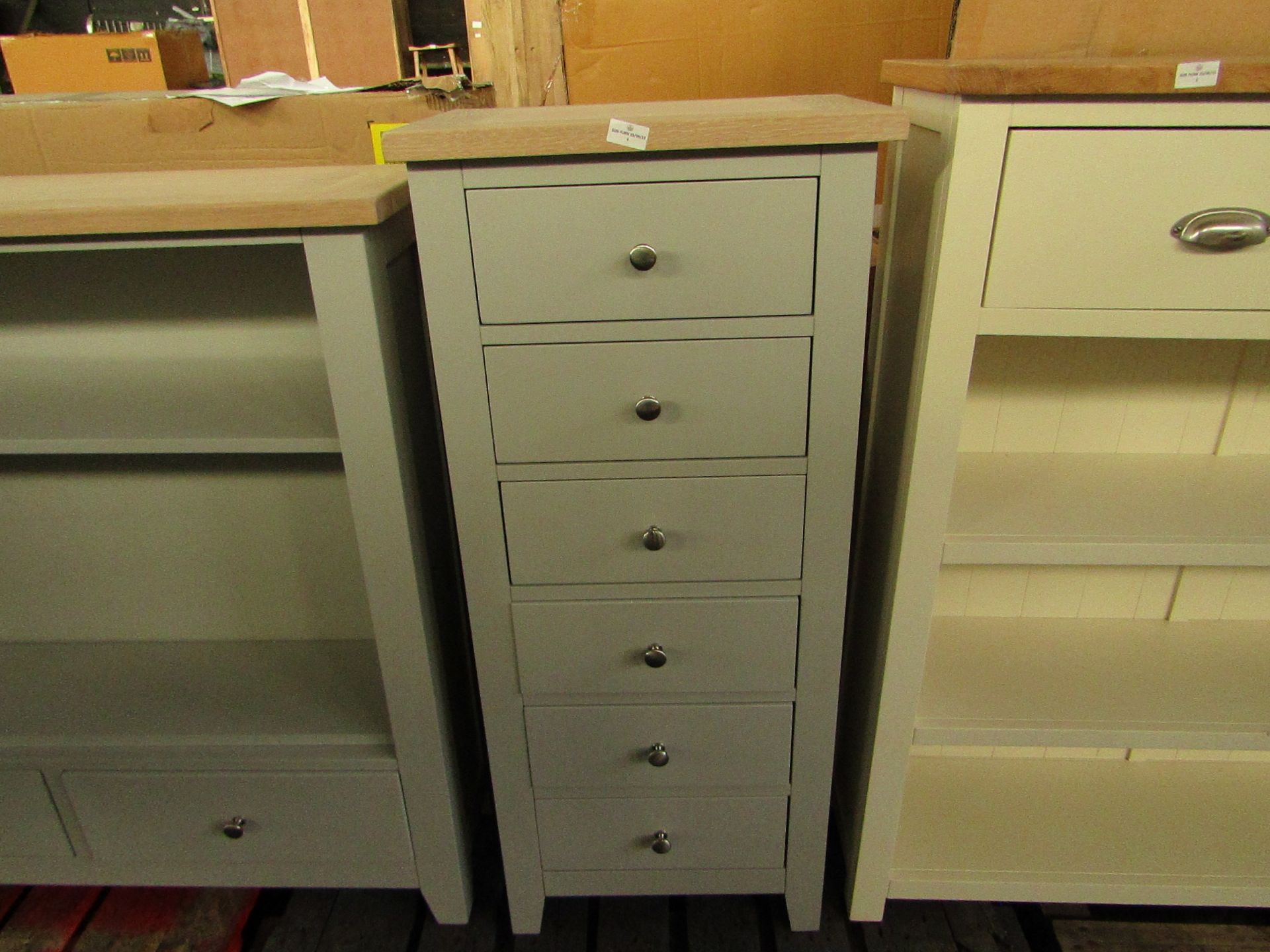 Cotswold Company Chester Dove Grey 6 Drawer Tallboy RRP Â£365.00 - This item looks to be in good