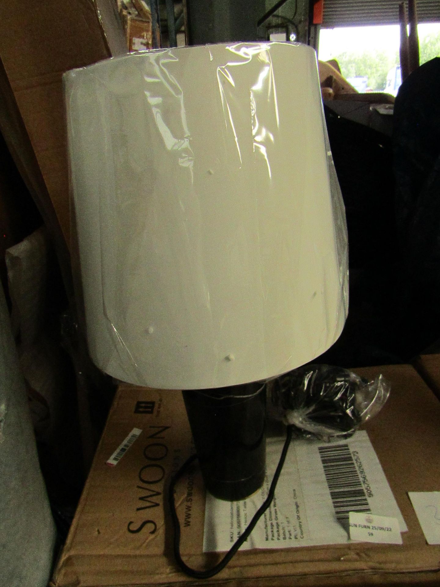 Swoon Helios Table Lamp in Black Marble - Good Condition & Boxed - RRP £69