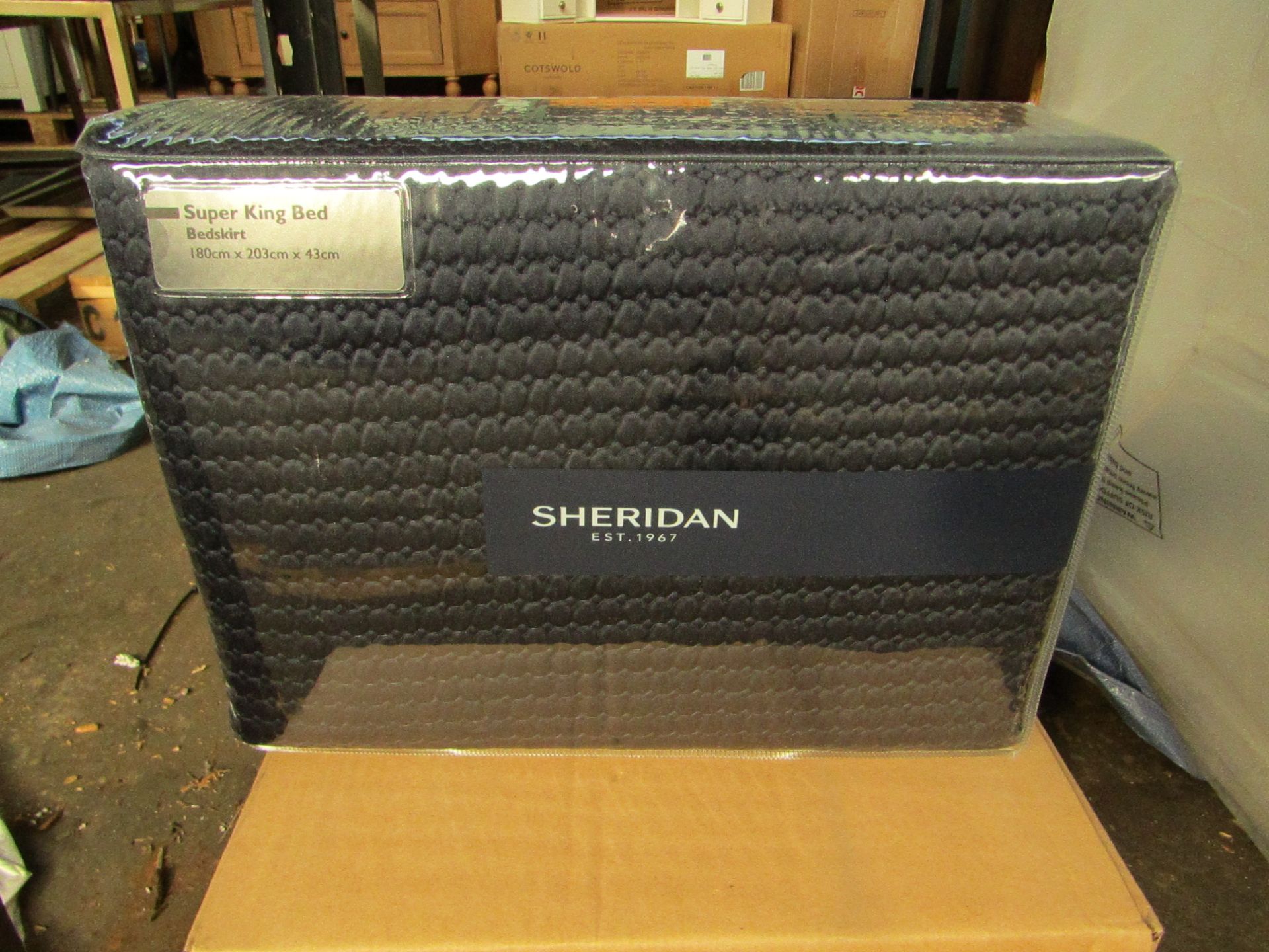 3X Sheridan - Luxury Bed Skirt - SuperKing Size - Midnight - New & Boxed. RRP ?75 Each.