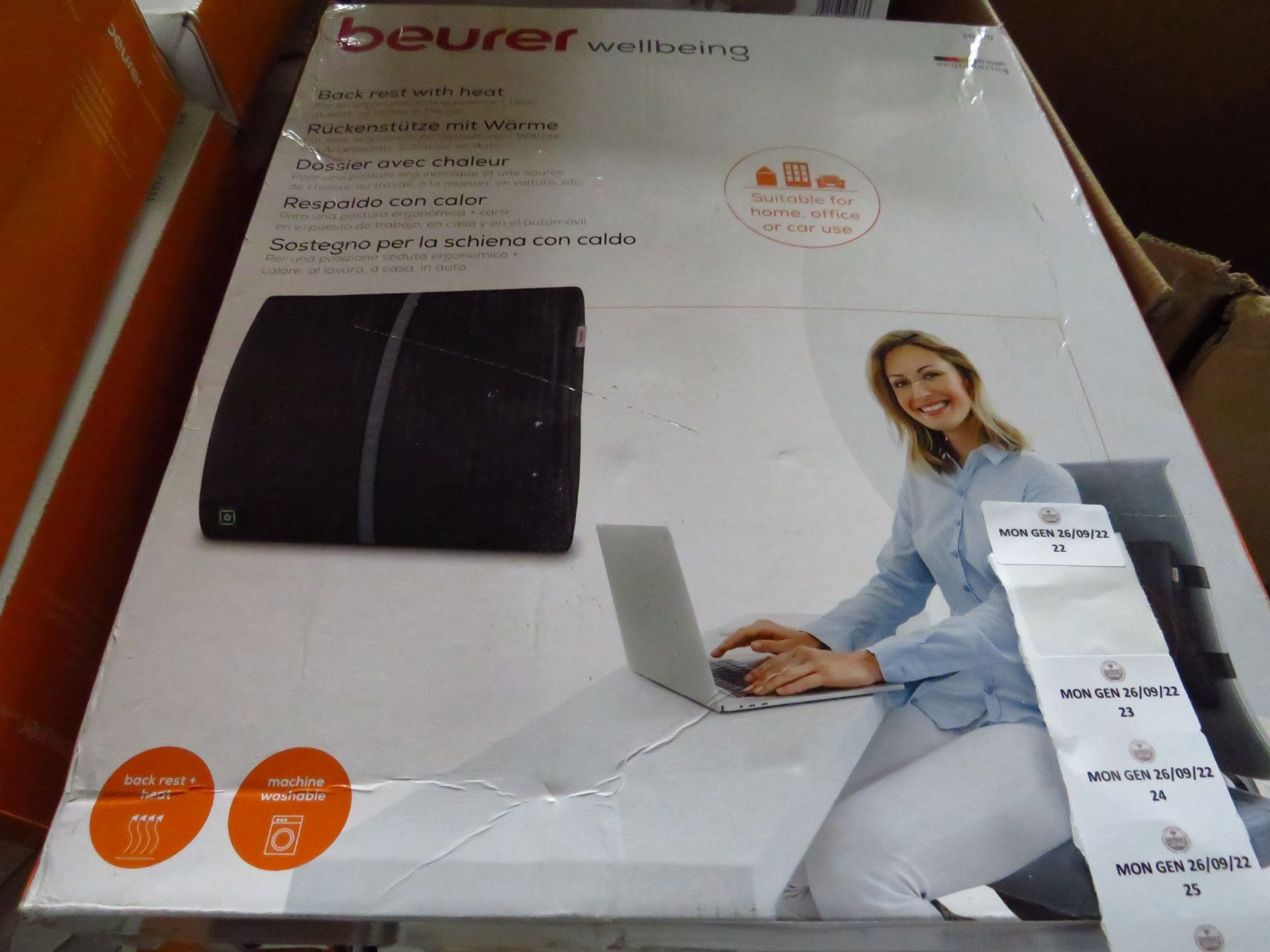 Beurer HK70 Heated back rest, grade B but unchecked by us, boxed