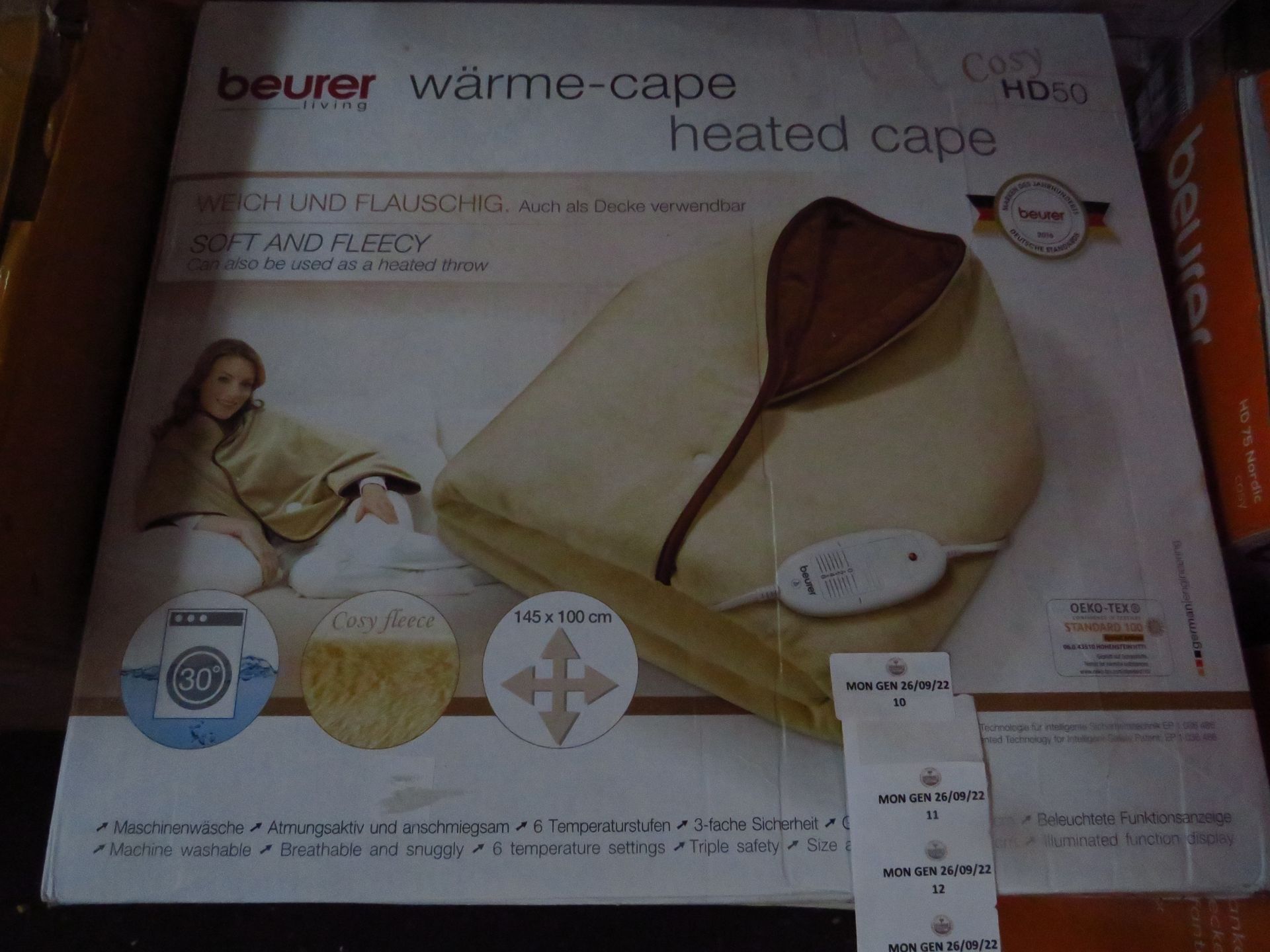 Beurer Cosy HD50 heated cape, grade B but unchecked by us, boxed