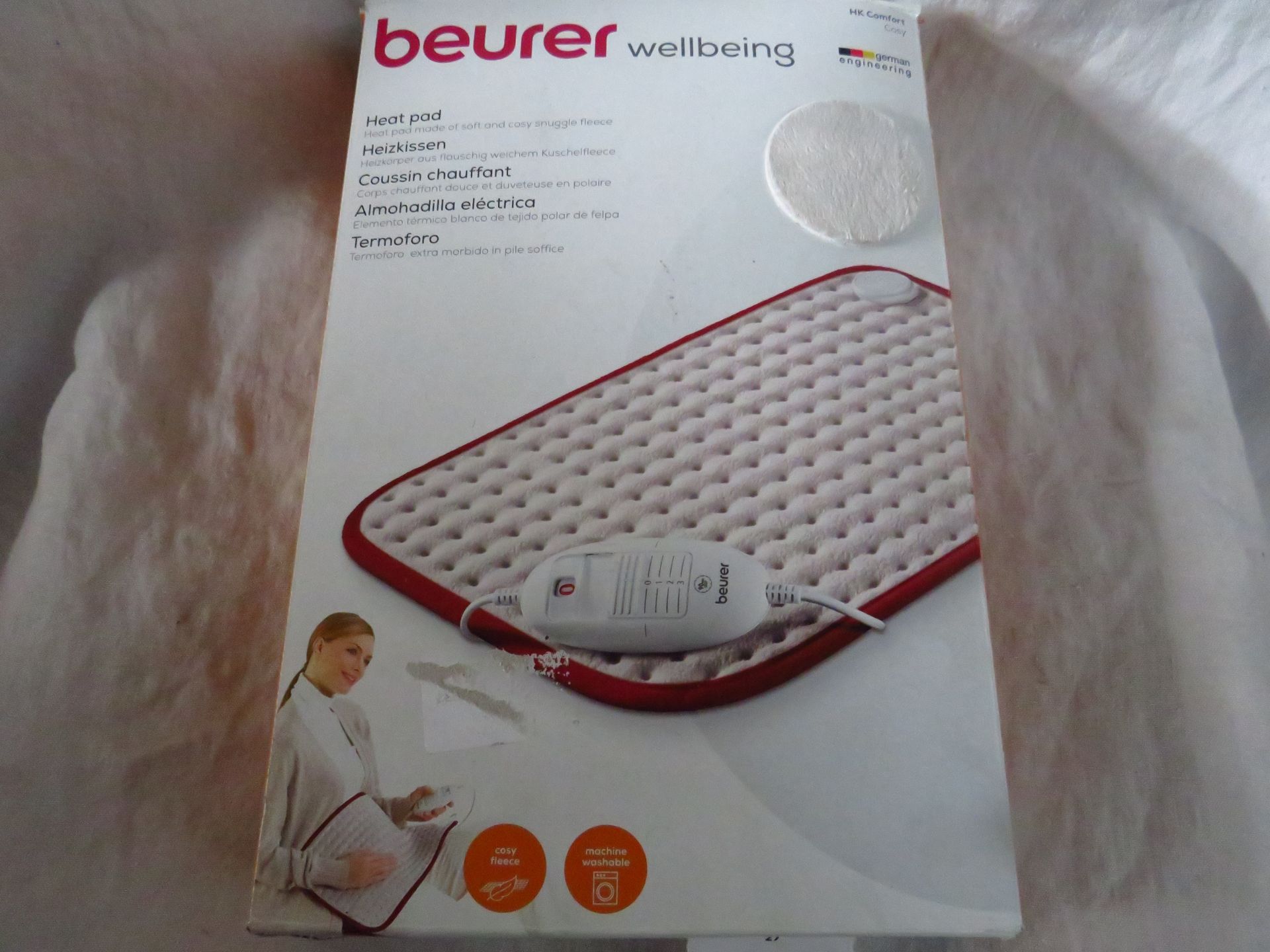 Beurer HK comfort cosy Heated Pad, grade B but unchecked by us, boxed