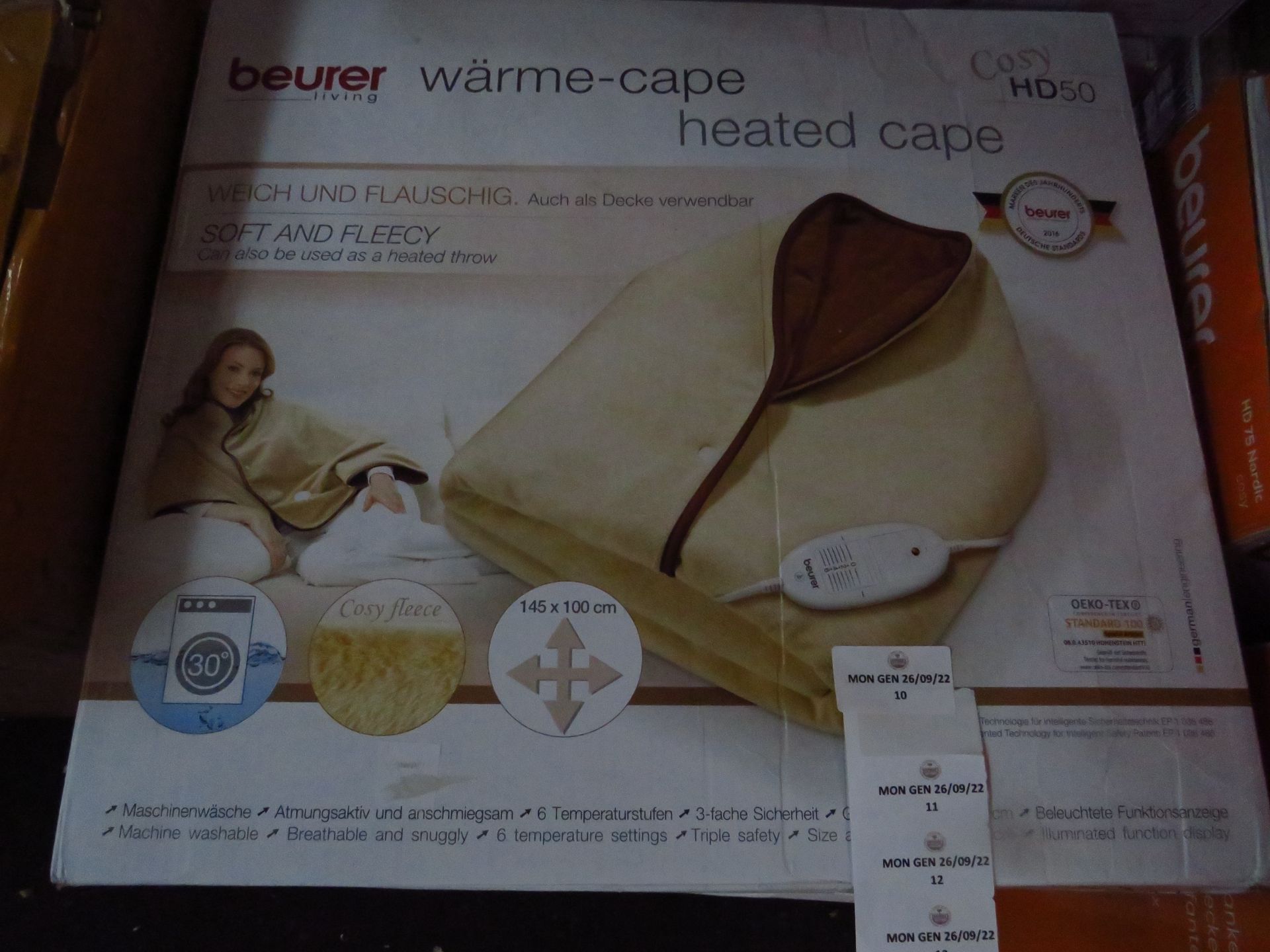 Beurer Cosy HD50 heated cape, grade B but unchecked by us, boxed