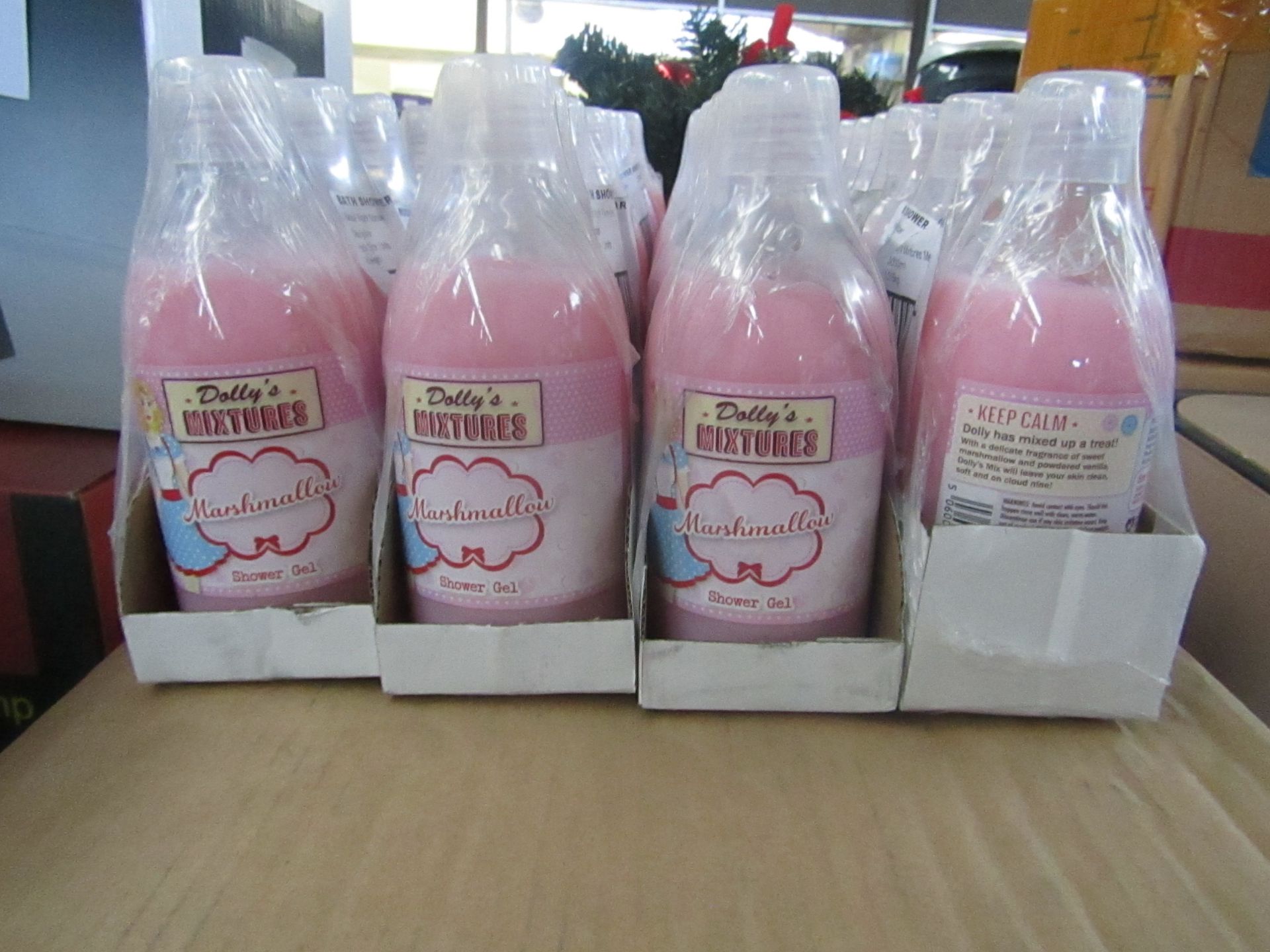 12x Dolly's Mixtures - Marshmellow Scented Shower Gel - 300ml Bottles - All Unused & Packaged.