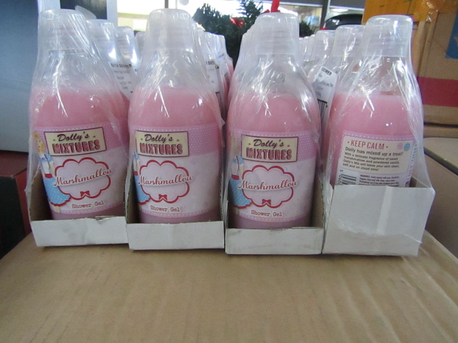 12x Dolly's Mixtures - Marshmellow Scented Shower Gel - 300ml Bottles - All Unused & Packaged.