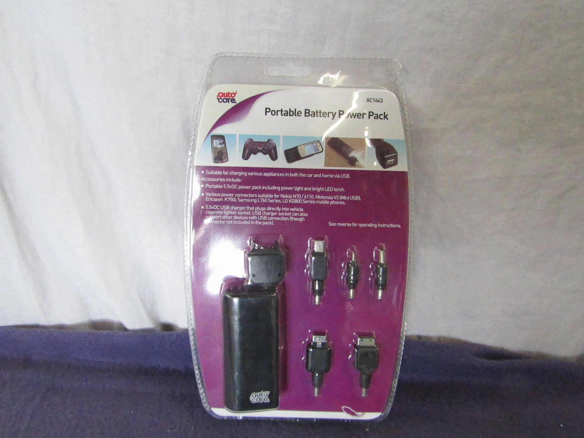 8x Autocare - Portable Battery Power Banks - All Unused & Packaged.