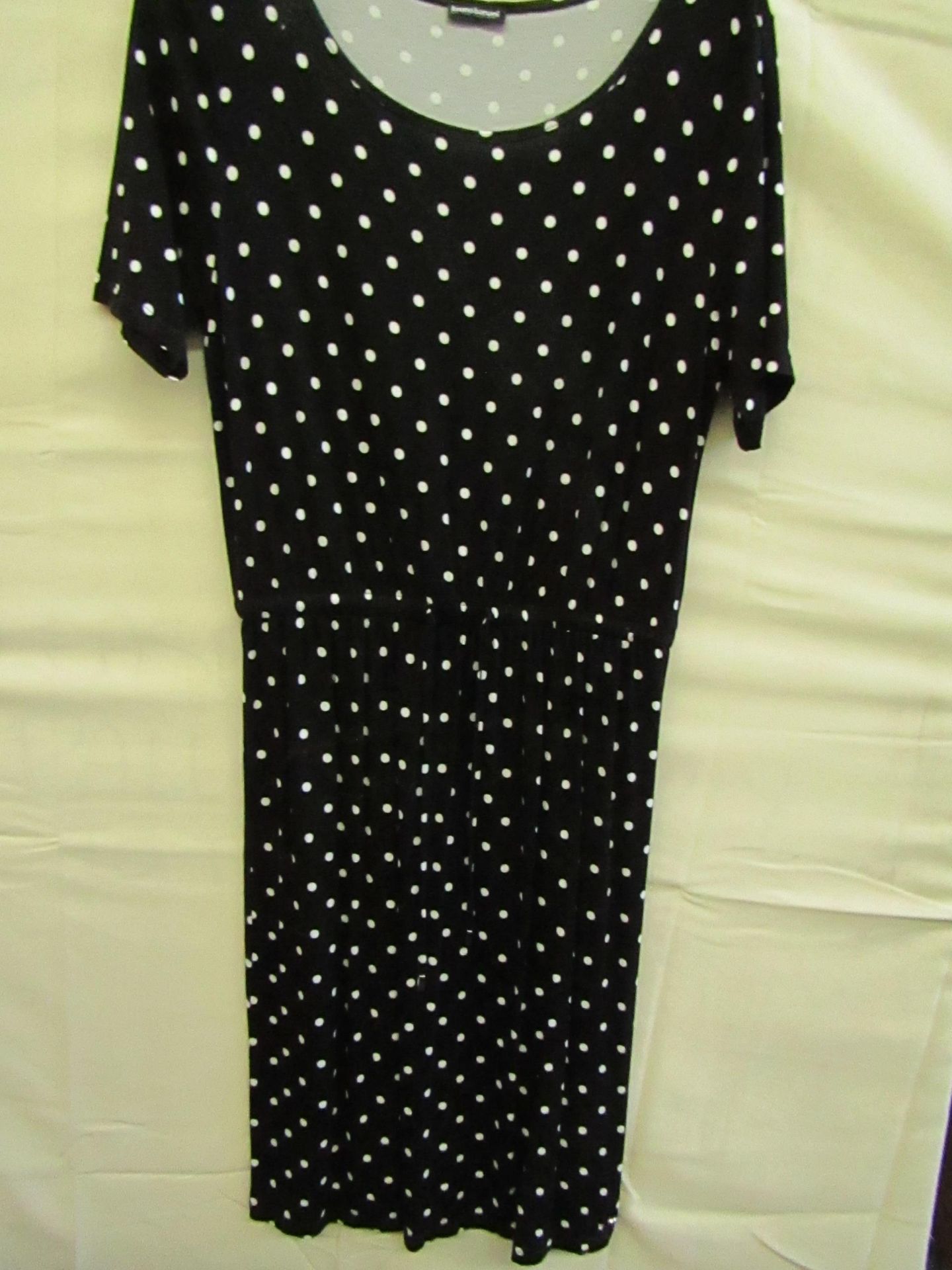 Bruno Banani Dress Black With With White Spots Size 14 ( May Have Been Worn ) No Tags