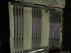 Warm Base - Loco Straight Ladder Towel Rail Chrome - 800x1000mm - Looks To Be In Good Condition,