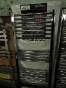 Carisa - Flat Chrome Towel Radiator - 500x1200mm - Item Looks To Be In Good Condition, Viewing
