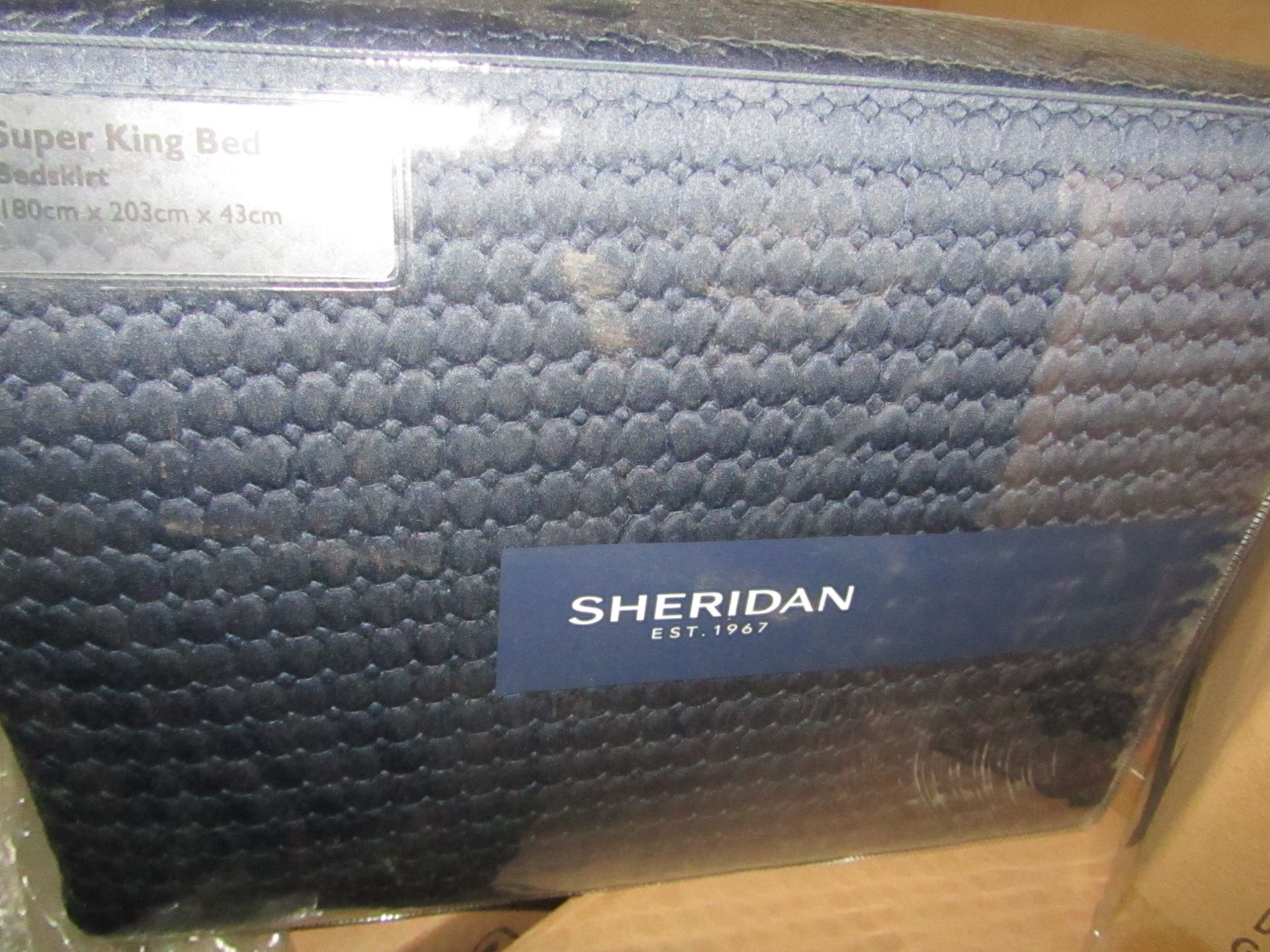 3X Sheridan - Luxury Bed Skirt - SuperKing Size - Midnight - New & Boxed. RRP ?75 Each.