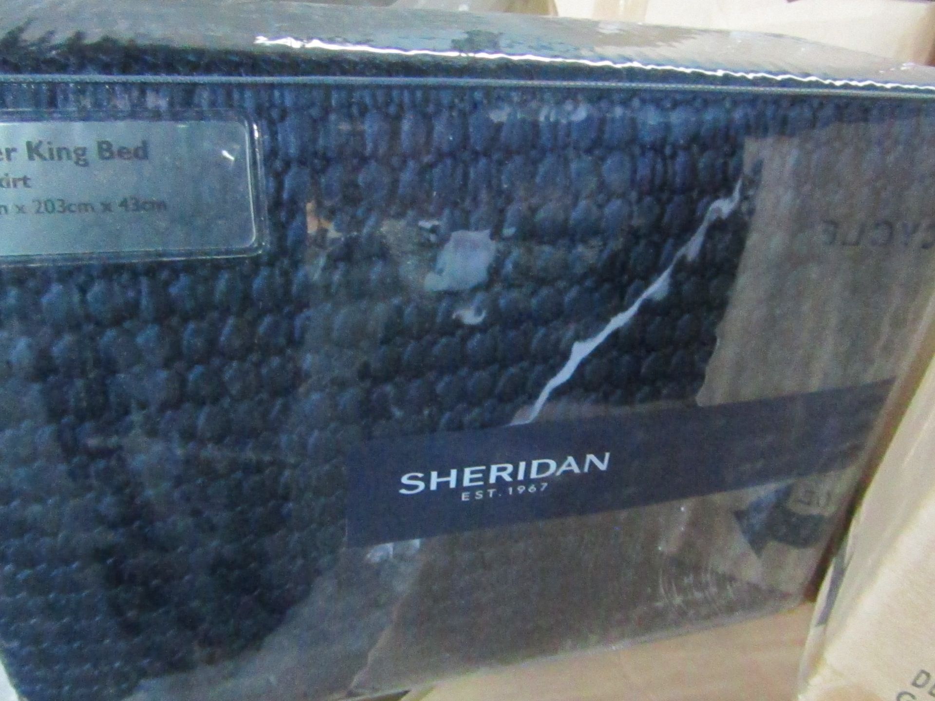 3X Sheridan - Luxury Bed Skirt - SuperKing Size - Midnight - New & Boxed. RRP ?75 Each.