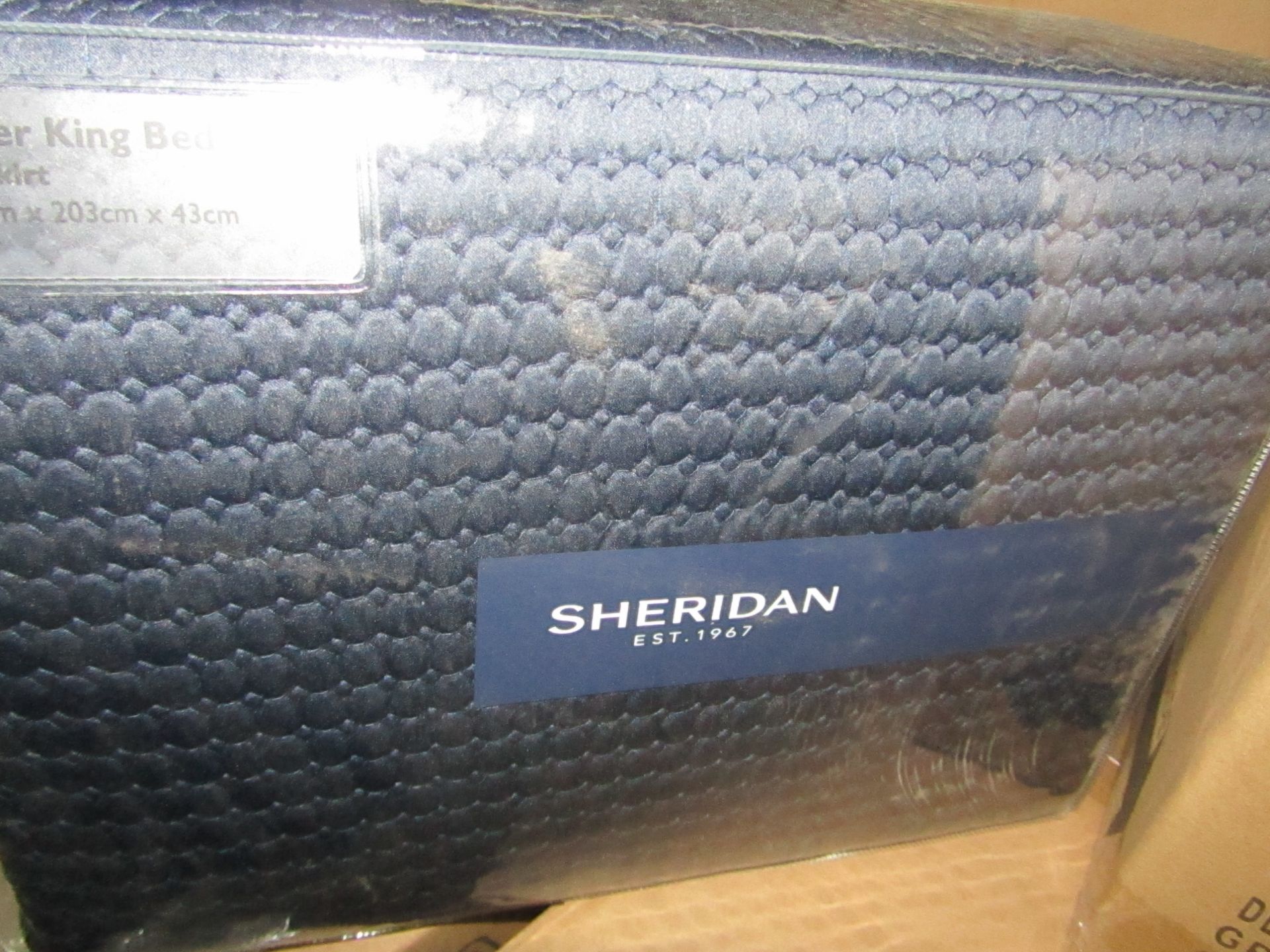 3X Sheridan - Luxury Bed Skirt - SuperKing Size - Midnight - New & Boxed. RRP ?75 Each.