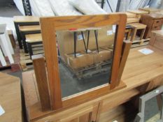 Oak Furnitureland French Farmhouse Rustic Solid Oak Dressing Table Mirror RRP Â£64.99 (PLT OAK-APM-