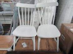 Cotswold Elkstone Spindleback Dining Chairs, Pale Grey - Decent Condition However May Have a Few